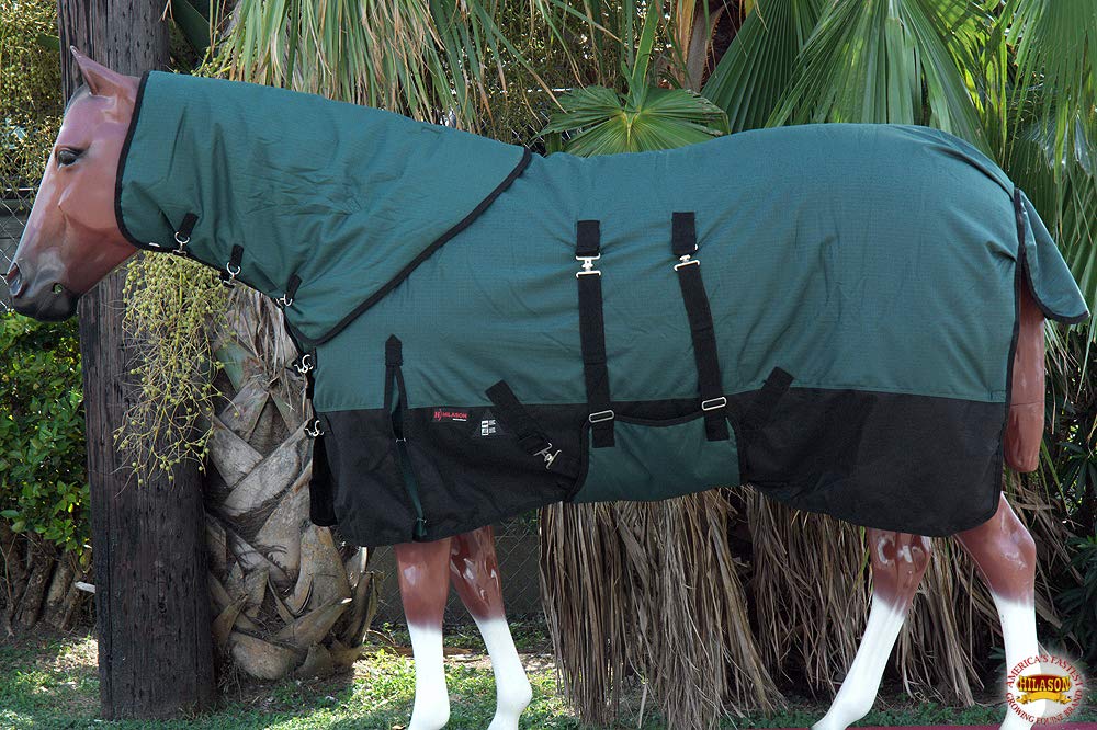 HILASON 1200D Waterproof Winter Horse Turnout Blanket Neck Cover Belly Wrap | 72 in
