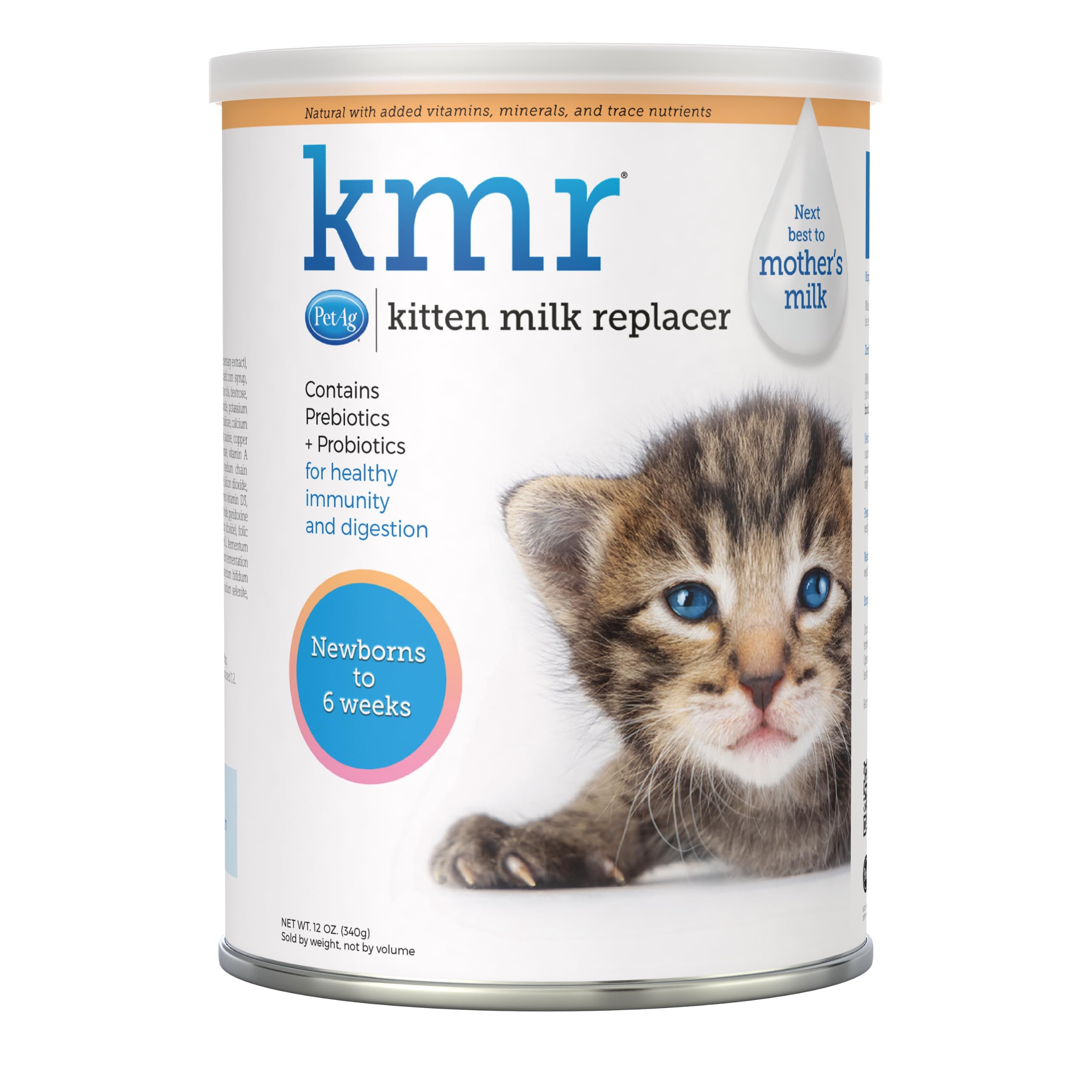 Pet-Ag Kmr Kitten Milk Replacer Powder - 12 Oz - Powdered Kitten Formula With Prebiotics  Probiotics & Vitamins For Kittens Newborn To Six Weeks Old - Easy To Digest -Like New