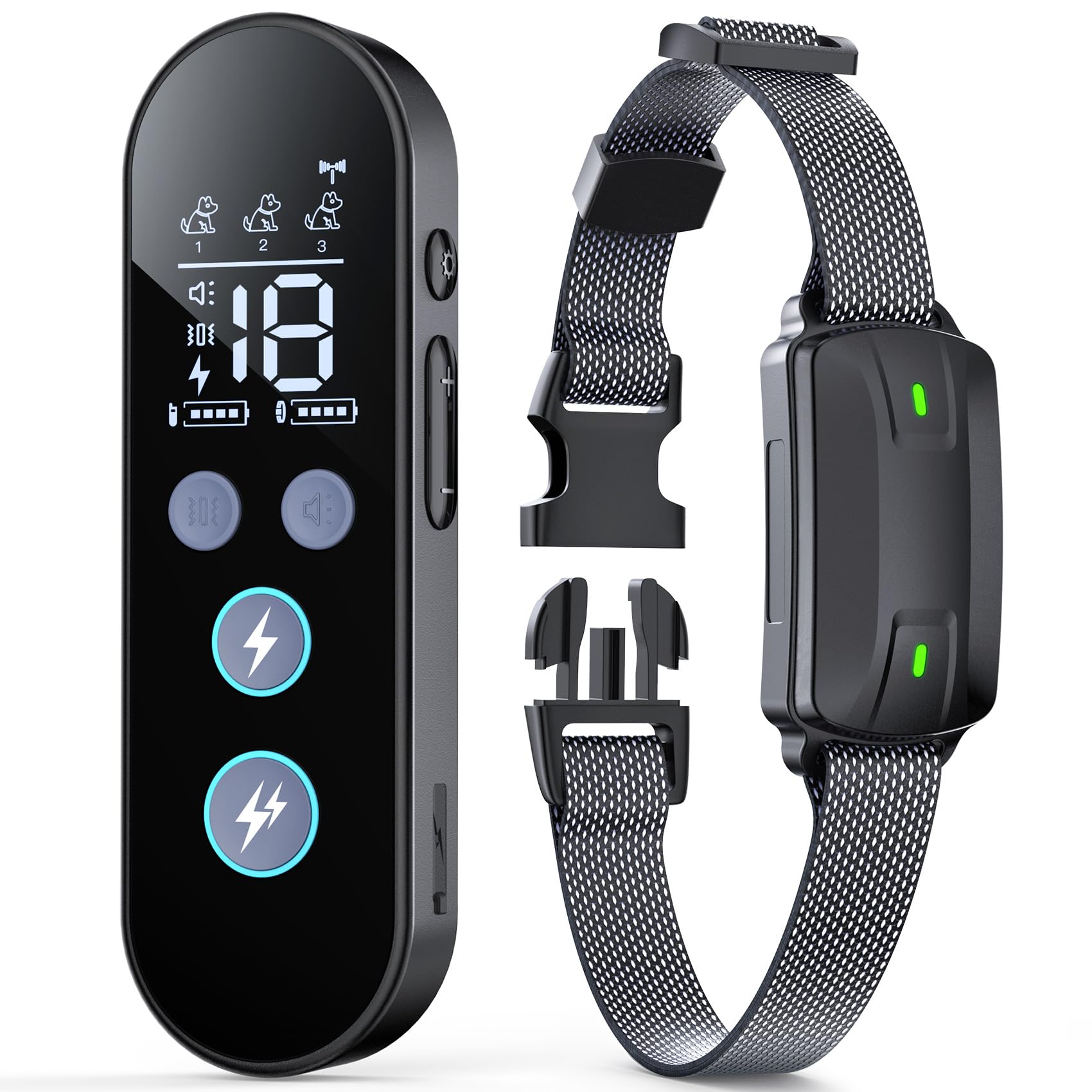 Dog Shock Collar with Remote Control, Dog Training Collar for Large Medium Dogs 40-120lbs Waterproof, Shock Collar for Dogs with