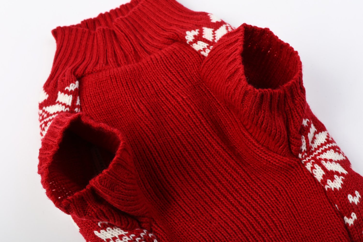 Red Christmas Reindeer Holiday Festive Dog Sweater For Puppy Small Dogs Cats, X-Small (Xs) Size