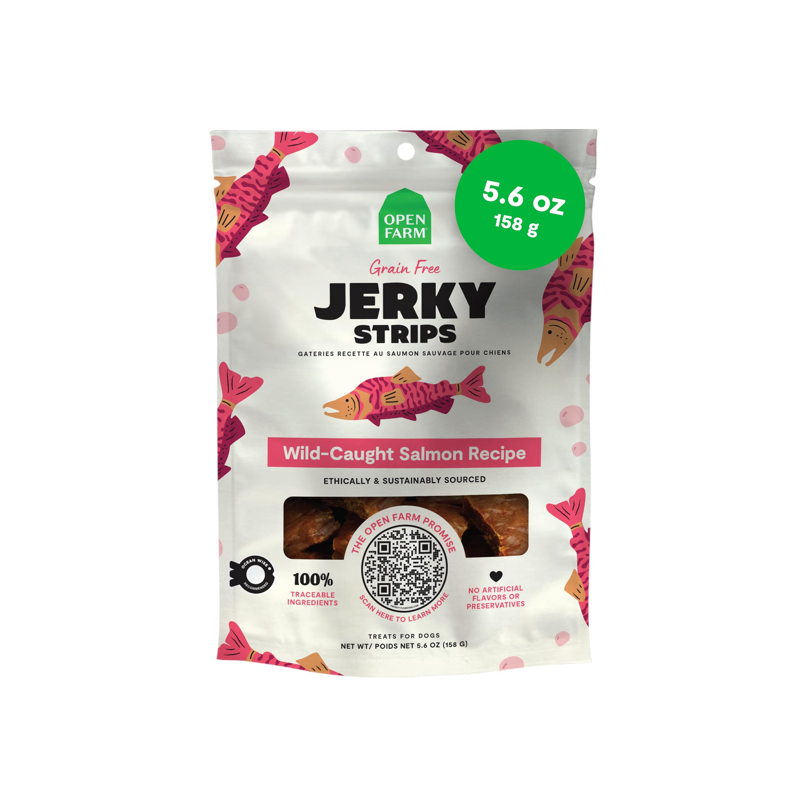 Open Farm, Dog Jerky Treats, Soft & Chewy Oven-Baked Jerky Strips Made with Ethically & Sustainably Sourced Ingredients, Protein