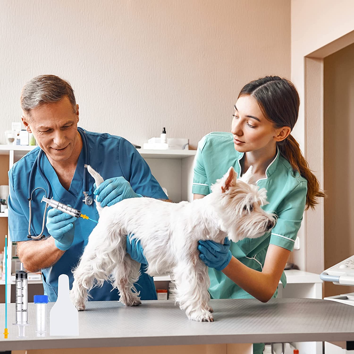 10 Set AI Artificial Insemination Dog Breeding Kit, Canine Breeding Kit, Dog Insemination Breeder Kit, Disposable Canine Artific