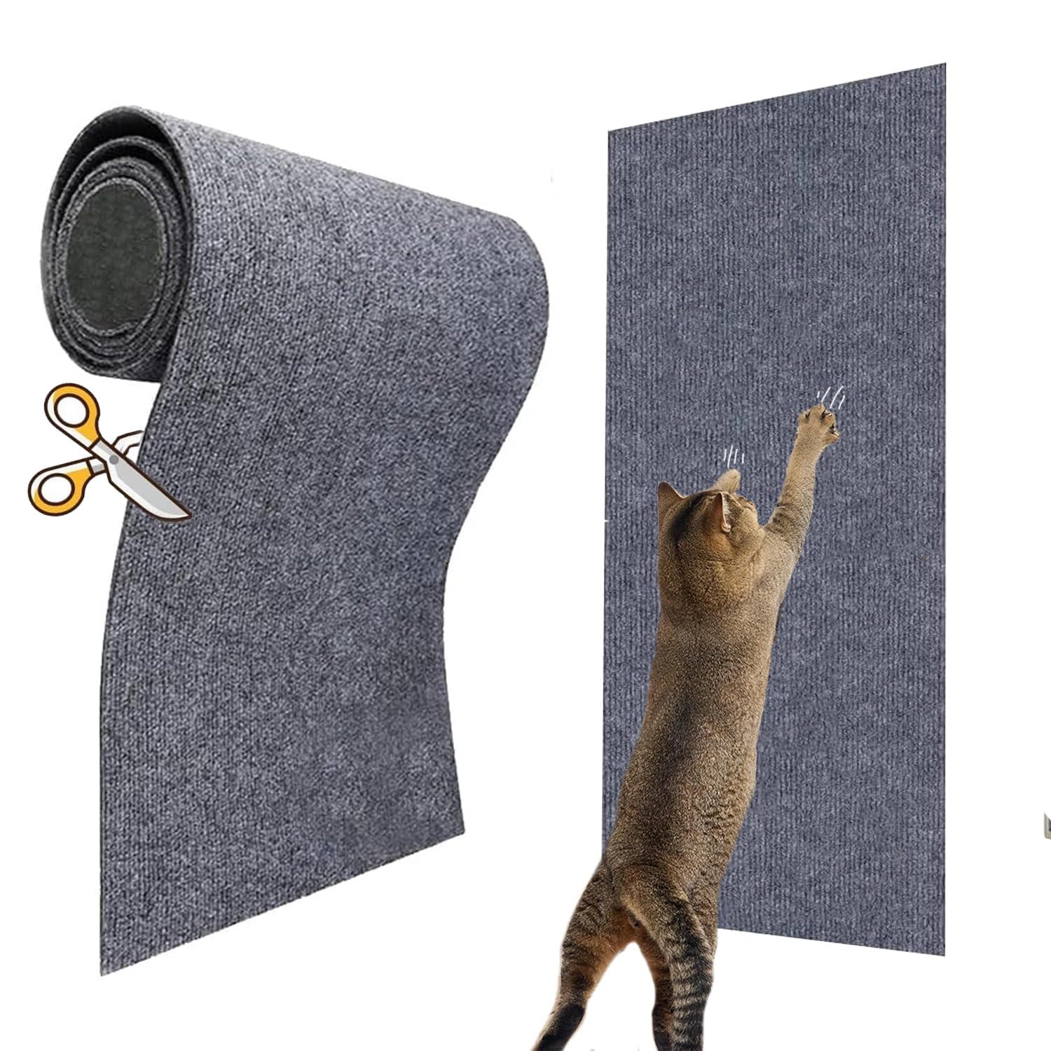 KEYIDE 79 x 16 Cat Scratch Couch Furniture Protector, Cat Scratcher Wall Pad from Cat Claws for DlY Scratch Post Cat Tree Climbi