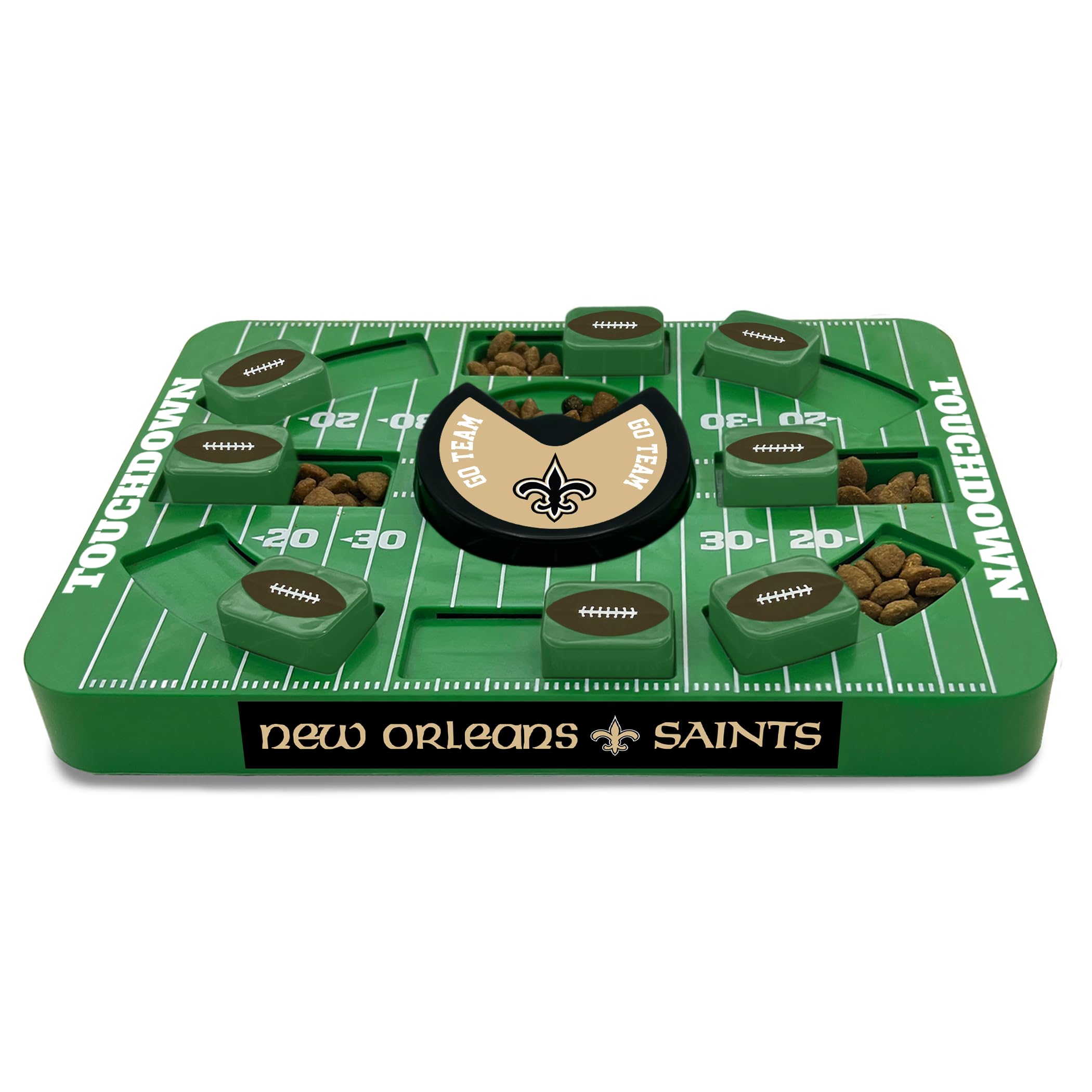 Pets First Nfl New Orleans Saints Large Puzzle Toy - Interactive Dog Slow Feeding Treat Toy, Large Size