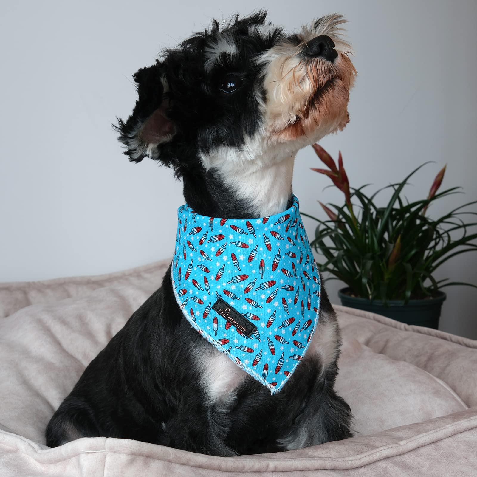 Aring Pet American Flag Dog Bandana-Adorable 4Th Of July Dog Bandanas, Soft Summer Popsicle Dogs Triangle Bibs For Small To Larg