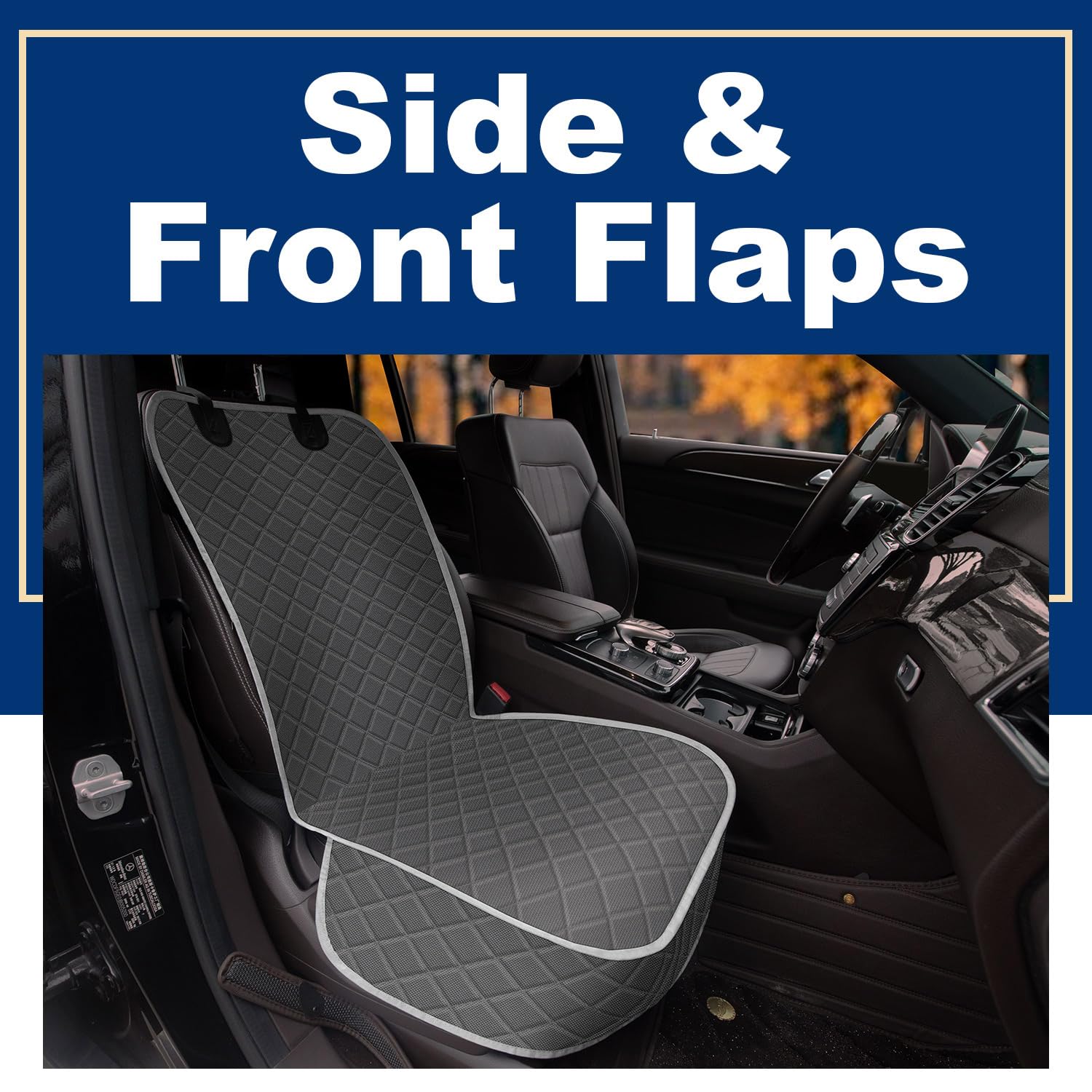 Horjones Dog Car Seat Cover,Waterproof And Nonslip Front Seat Dog Cover,Car Seat Protector For Cars,Trucks,Suvs And Jeep(M-Gray)