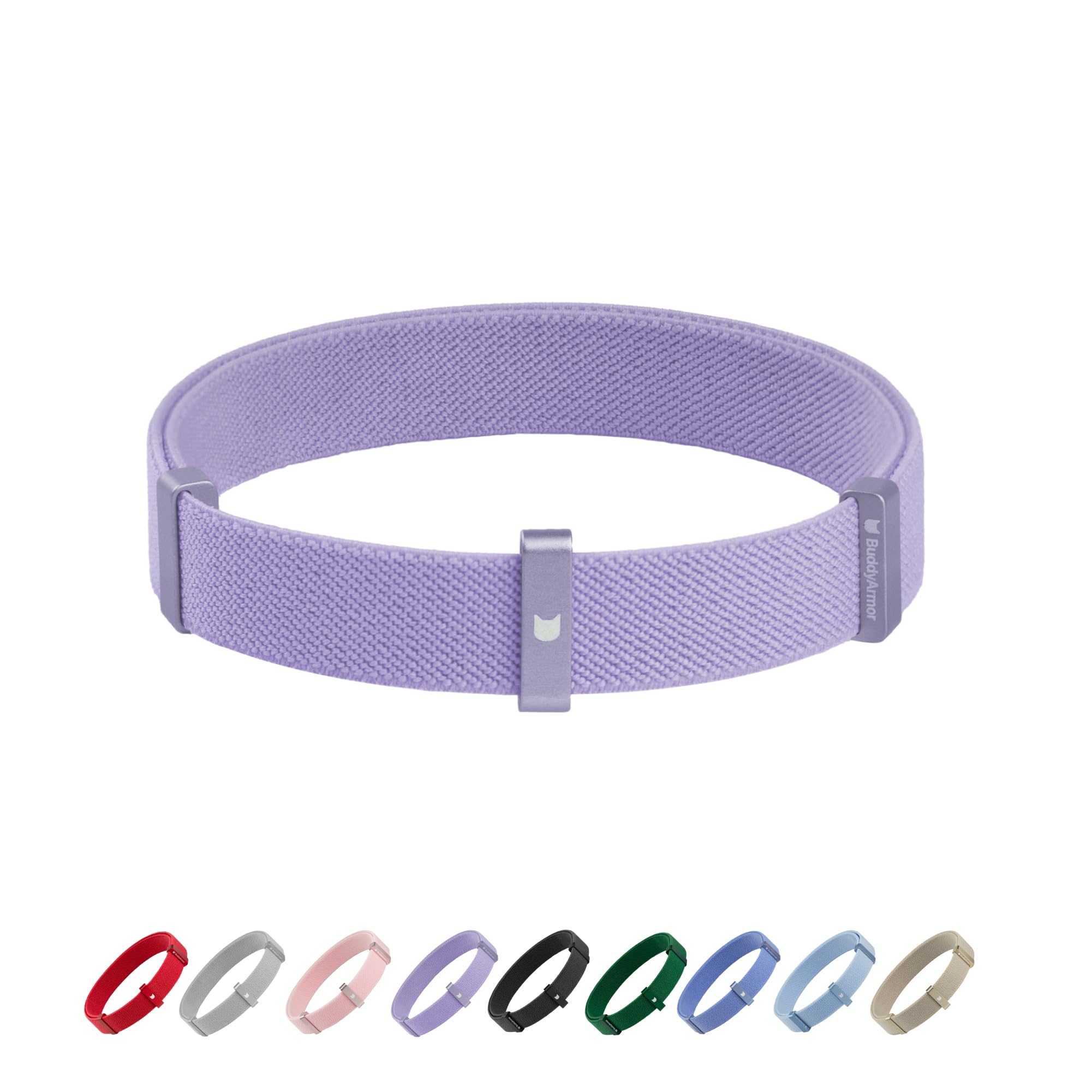 Buddyarmor Safety Cat Collar - U.S. Ida Gold Awarding Design, Elastic Quick Release, Non Breakaway - Lightweight For Kitten, Nec