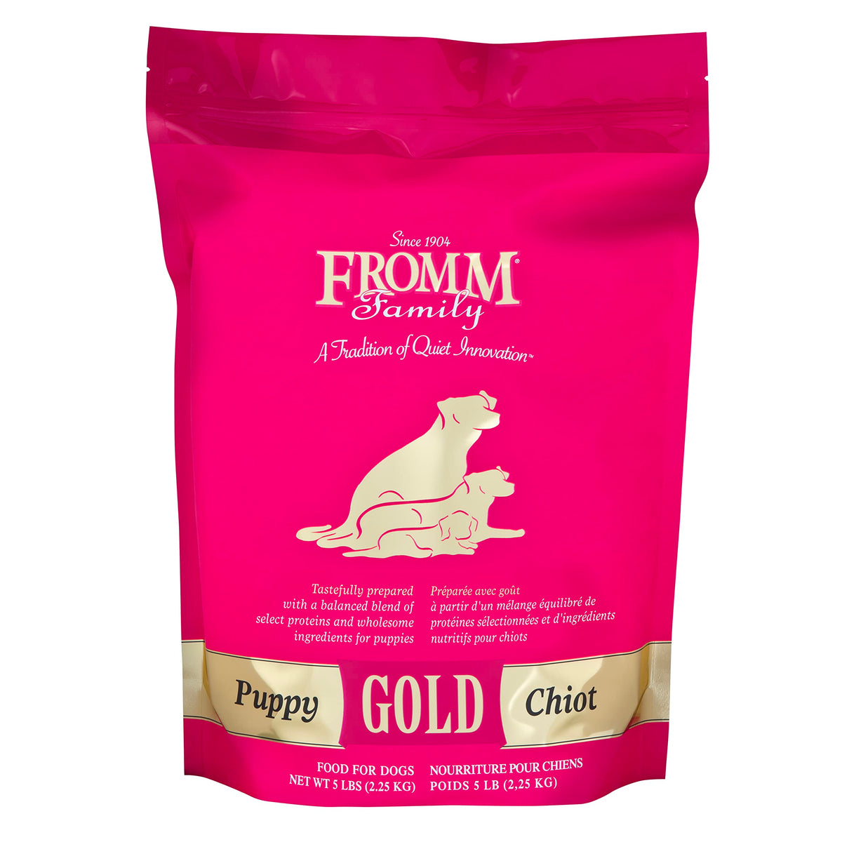 Fromm Puppy Gold Premium Dry Dog Food - Dry Puppy Food For Medium & Small Breeds - Chicken Recipe - 5 Lb