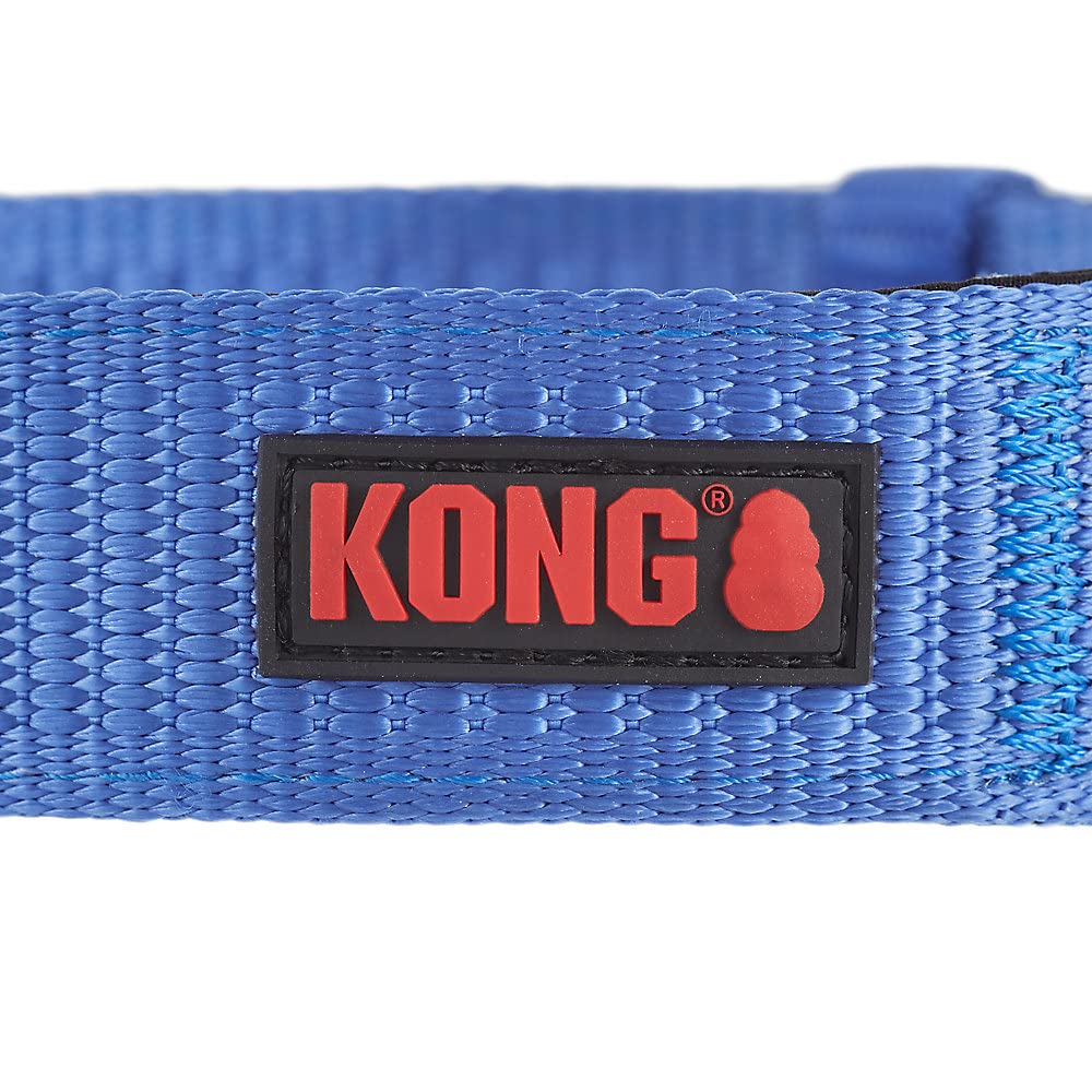 Kong Max Hd Ultra Durable Neoprene Padded Dog Collar (Large, Blue)