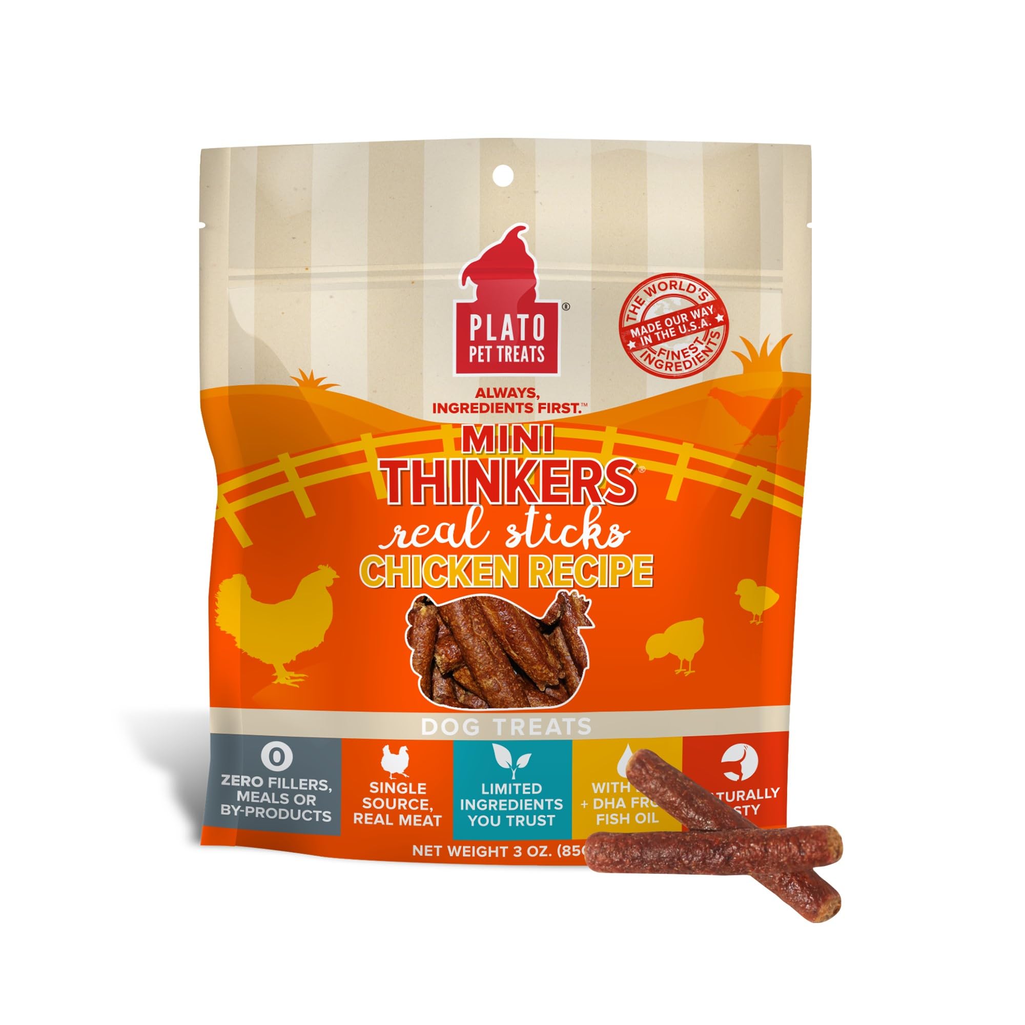 Plato Dog Mini Thinkers Chicken 3Oz