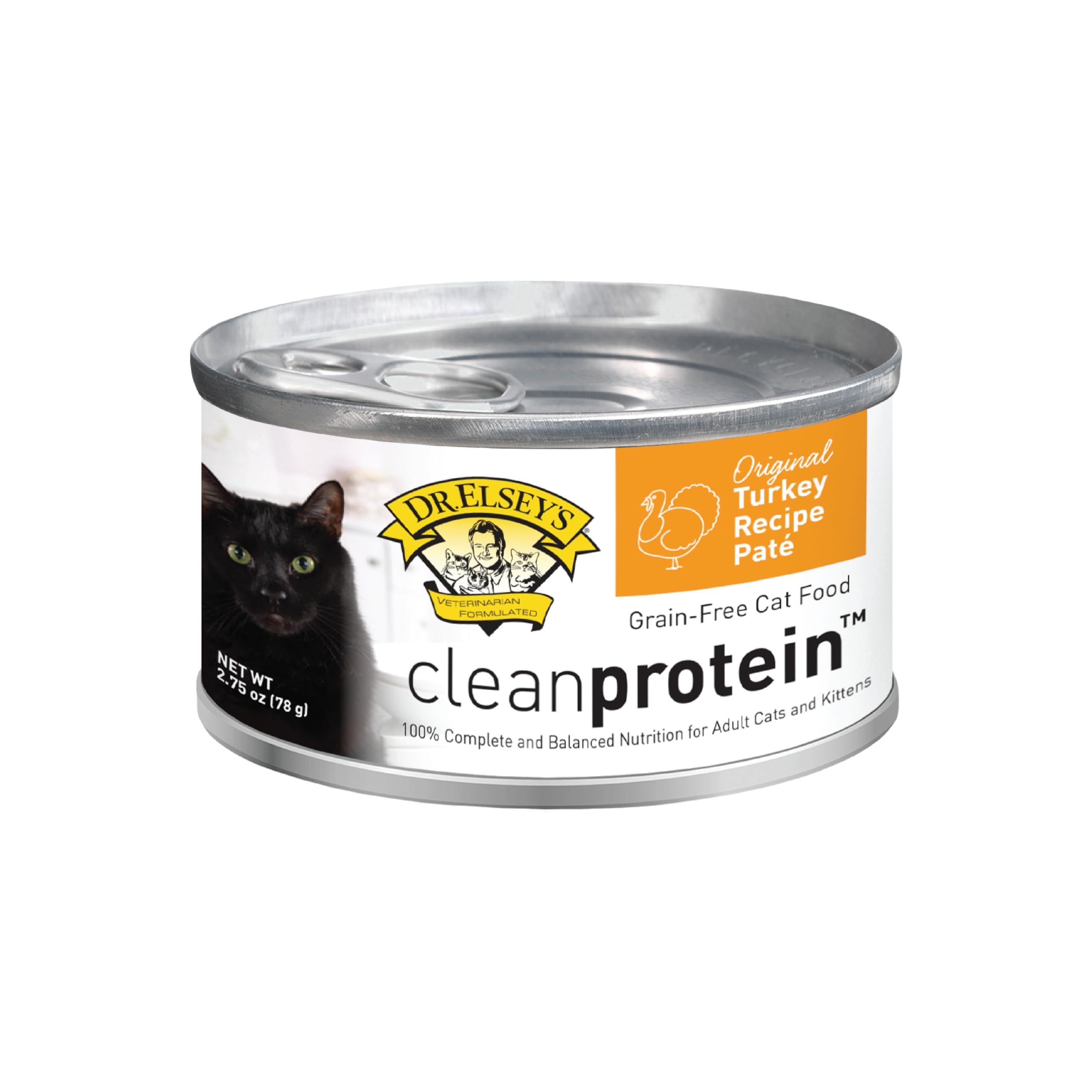 Dr. Elseys cleanprotein Original Turkey Recipe Wet Cat Food, 2.75 oz Can (Pack of 24)