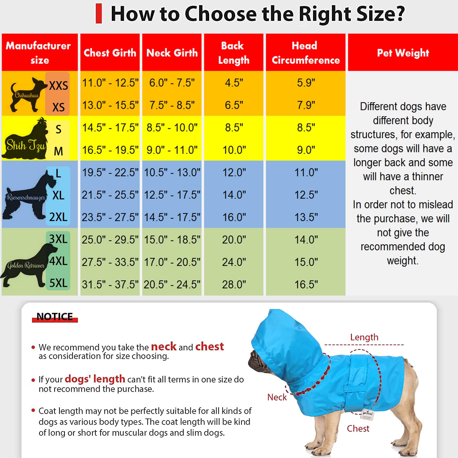 Leerking Dog Raincoat Hooded Leash Hole 10 Sizes, Waterproof Double Layer Dog Rain Coat Jacket With Cotton Lining For Small Medium And Large Dog,Grey,Xl