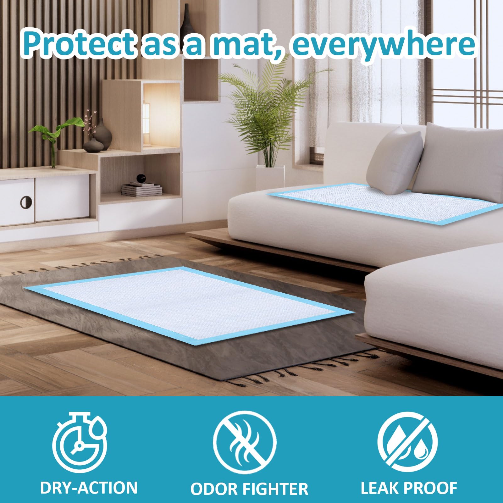 Ownpets Dog Training Xl Extra Large Pad 35’’ X 32’’, Leak-Proof 6-Layer Pet Potty Training Pads Pee Pads With Quick-Dry Surface For Pets, Puppies, Adult, Sick & Aging Dogs, 40 Counts