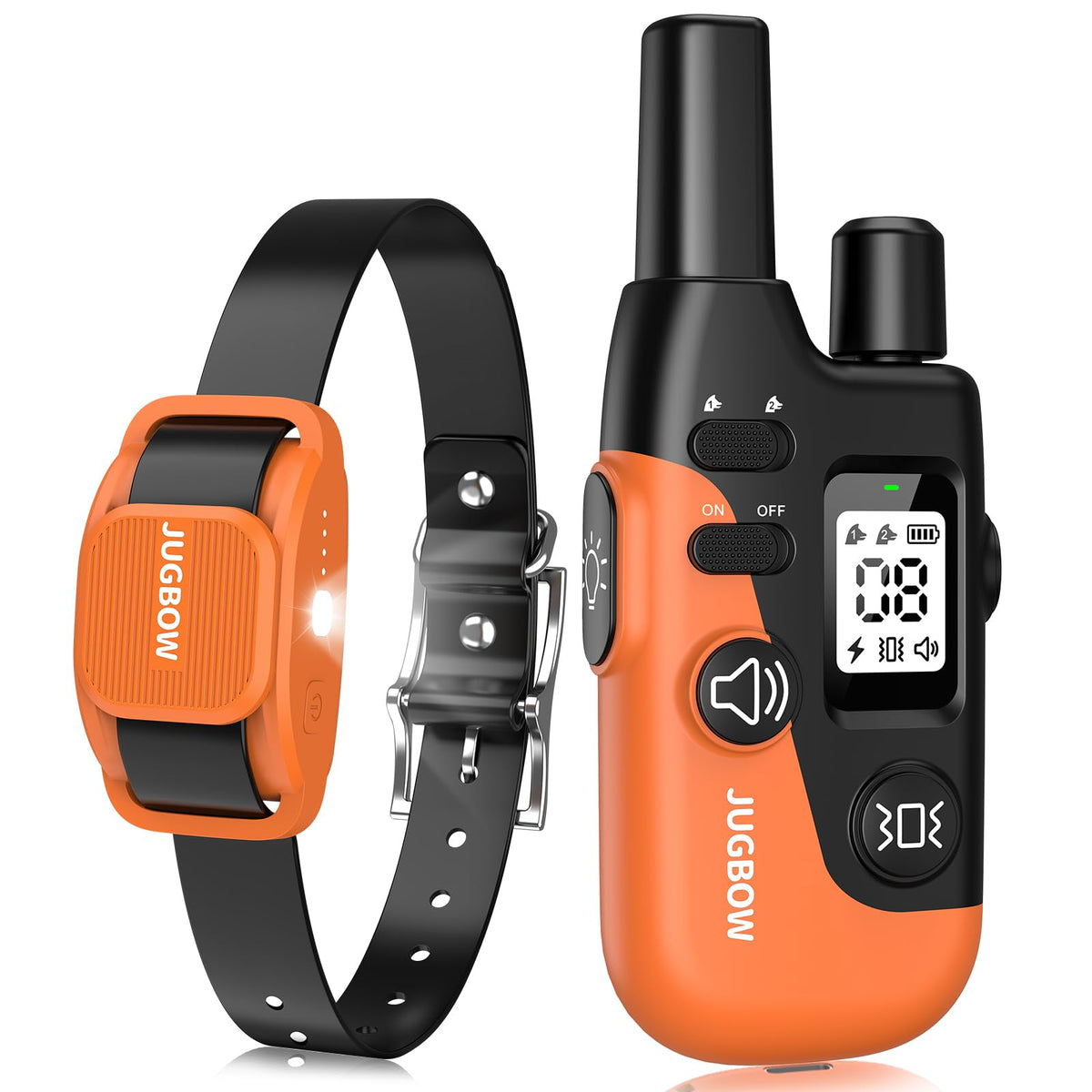 Jugbow Dog Training Collar - 4200Ft Remote Dog Collar For Small Medium Large Dogs, Led Light Electric Collar With Beep/Safe Stat