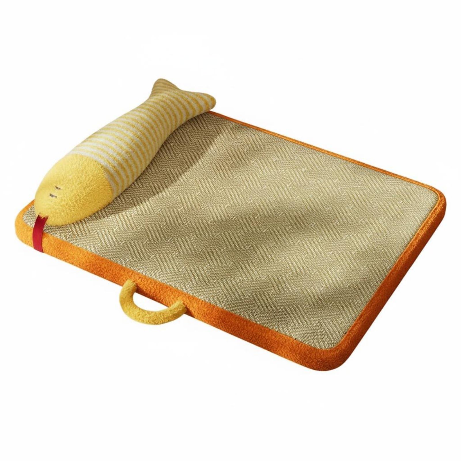 Merishopp Pet Cooling Mat Breathable Cooling Pet Mat Portable NonSlip Bottom for Small Animals, Hot Weather, Yellow Orange, M |