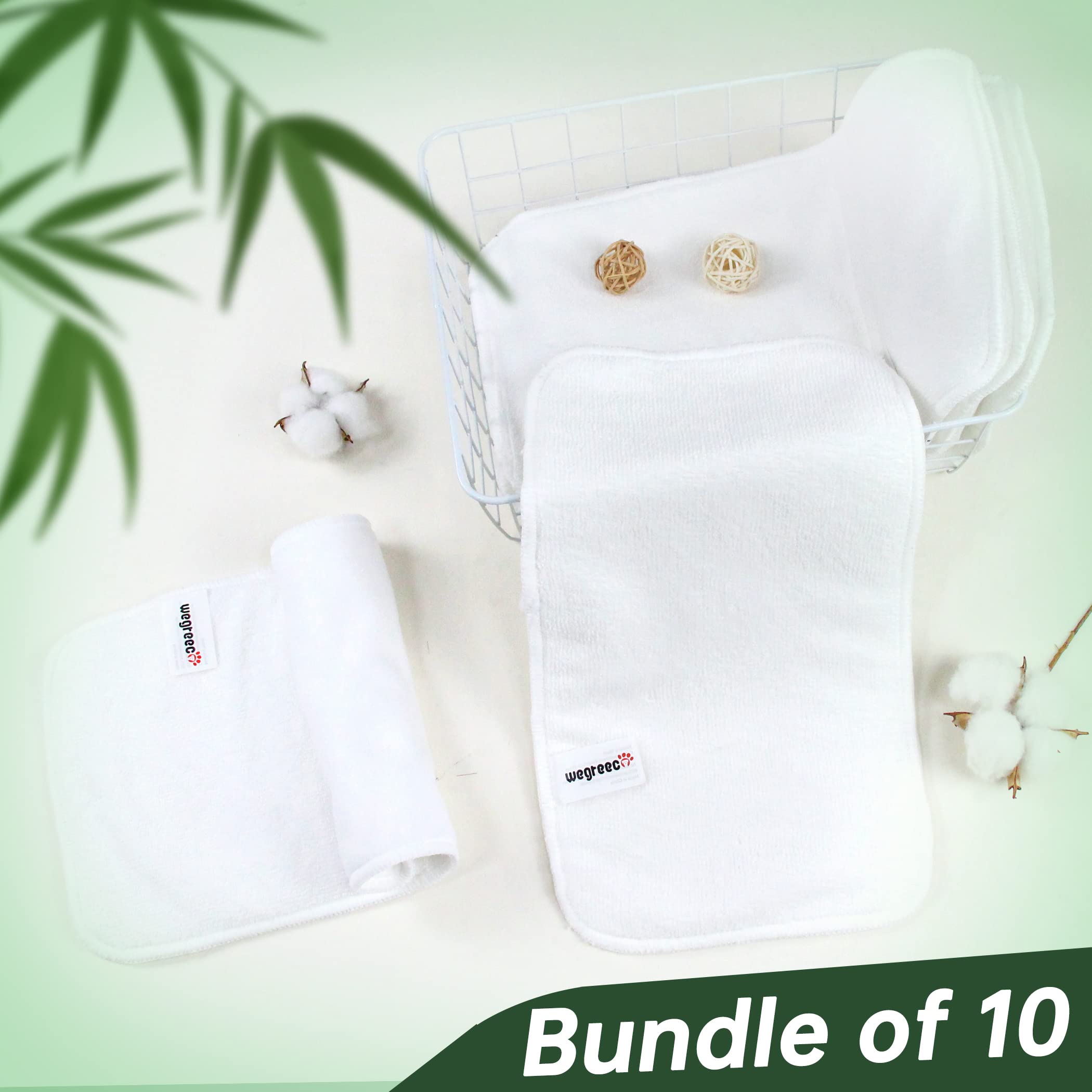 Wegreeco Dog Diaper Pads - Bundle of 10 - (Male Small,3.5x8.7)