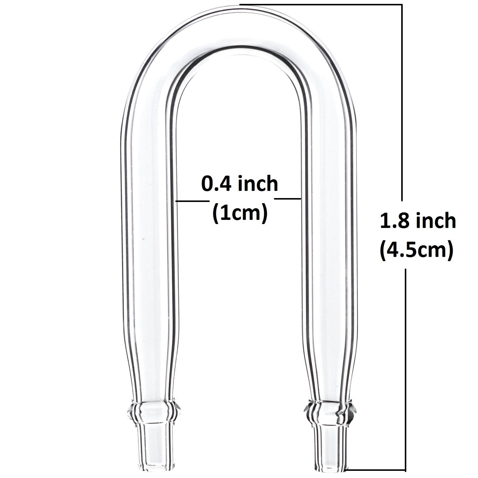 Jardli Pollen Glass Co2 Diffuser With U-Shape Connecting Tube For Aquarium Planted Tank (2'' For 50-80 Us Gallons)