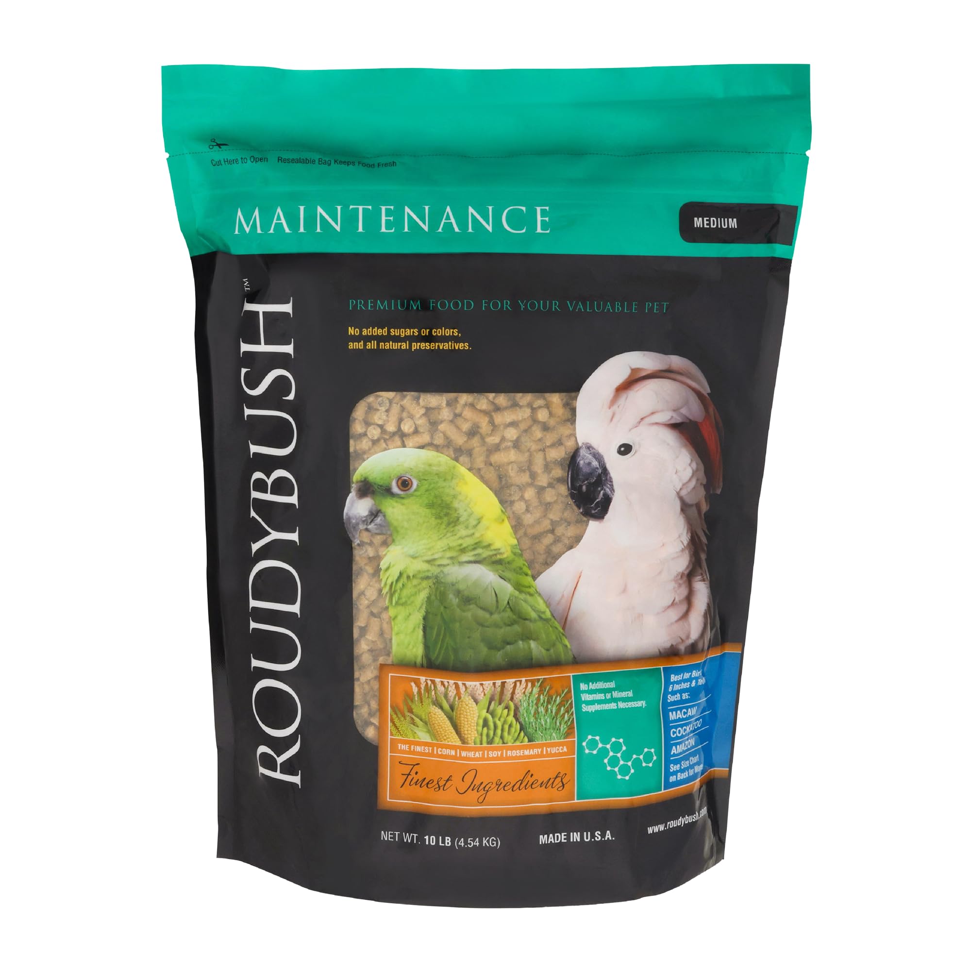 RoudyBush Daily Maintenance Bird Food, Medium, 10-Pound (Packaging May Vary)