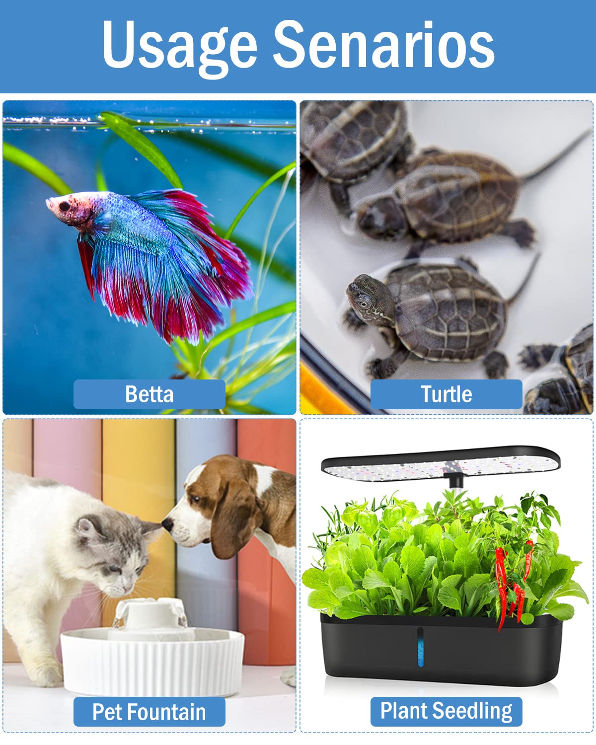 Aquamiracle Adjustable 20W Small Aquarium Heater Submersible Fish Tank Heater Betta Heater Turtle Heater Super Mini Aquarium Heater With Digital Display Thermostat, For 2-4 Gallon Tanks