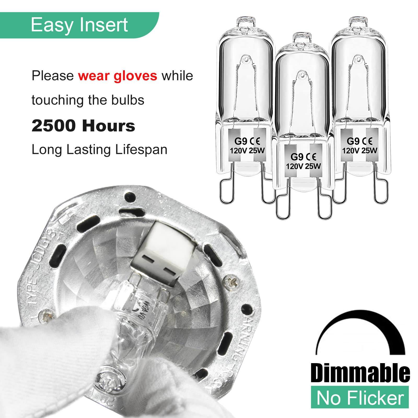 Jaenmsa G9 Heat Lamp Bulbs For Reptile, 25W Lizard Tank & Bearded Dragon Accessories,Infrared Basking G9 Halogen Light Bulbs 2 Pin For Reptiles And Amphibian Use,Night Red,2 Pack