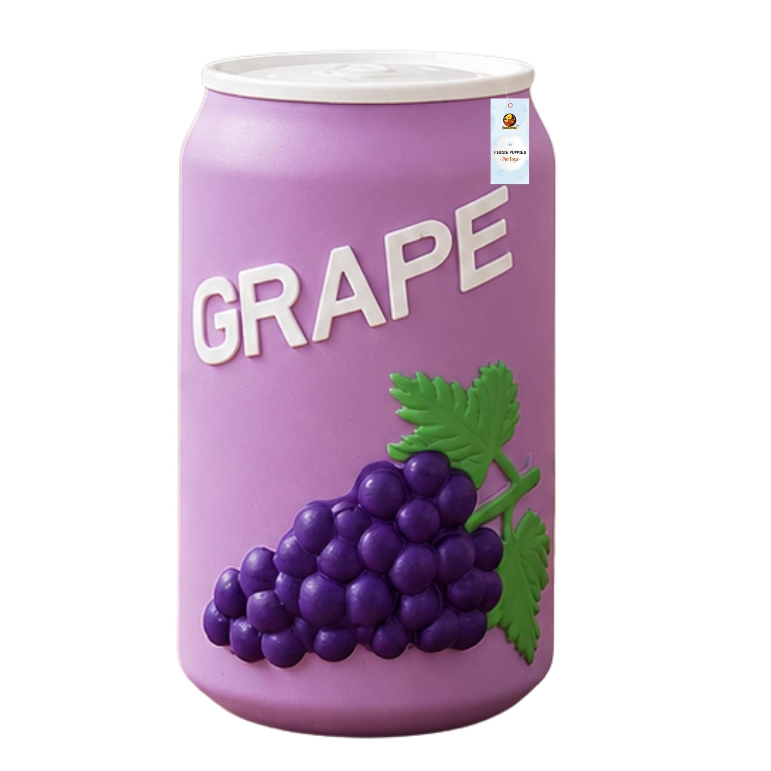 Foodie Puppies Natural Latex Squeaky Play Drink Chew Toy  (Grapes Juice Toy) for Small to Medium Dogs | Durable, Interactive, F