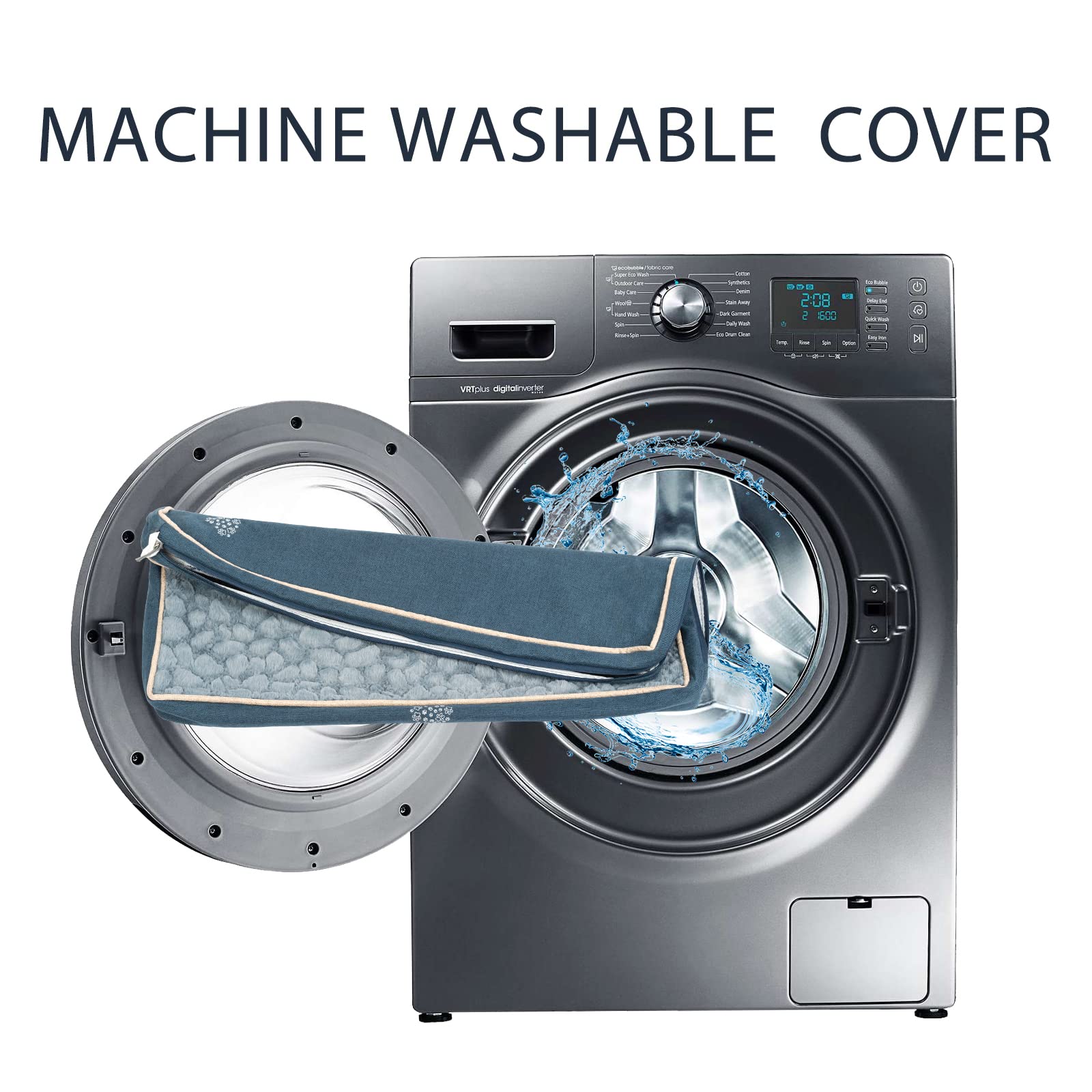 Vankean Waterproof Dog Crate Pad Bed Mat Reversible (Warm&Cool), Removable Washable Cover & Waterproof Inner Lining, Pet Crate M