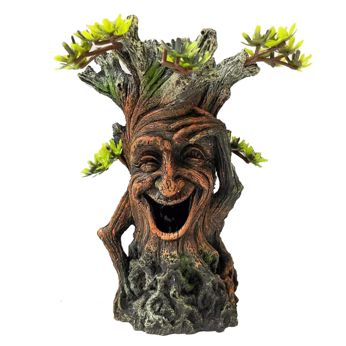 Tfwadmx Fish Tank Tree Trunk Decoration Accessories Aquarium Tree Statue Hollow Stump Root Branch Hideout Freshwater Saltwater O