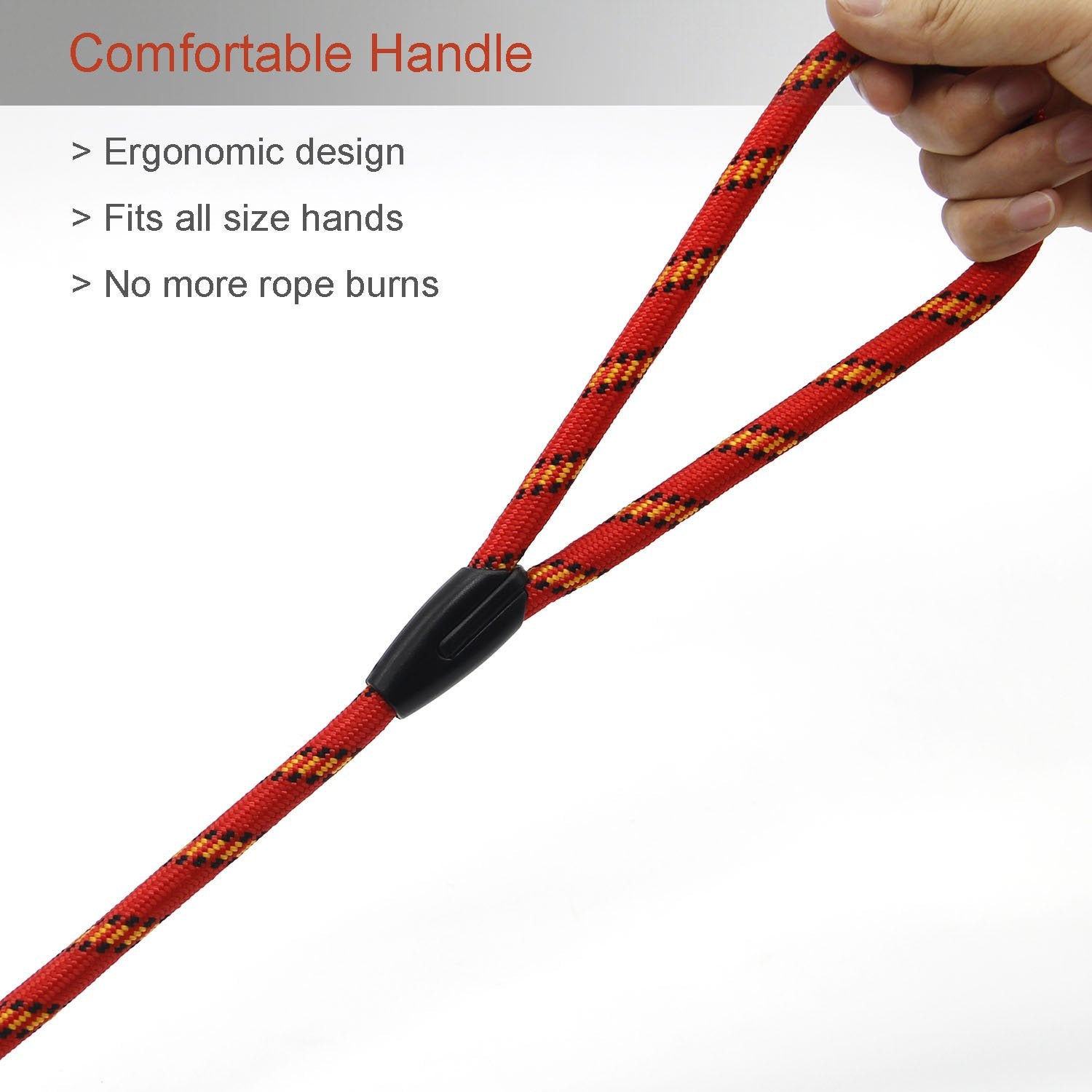 Dog Rope Leash, 5 Ft Pet Slip Lead, Dog Training Leash, Standard Adjustable Pet Nylon Leash For Small Medium Dogs 10-80 Lb Walking(Red)