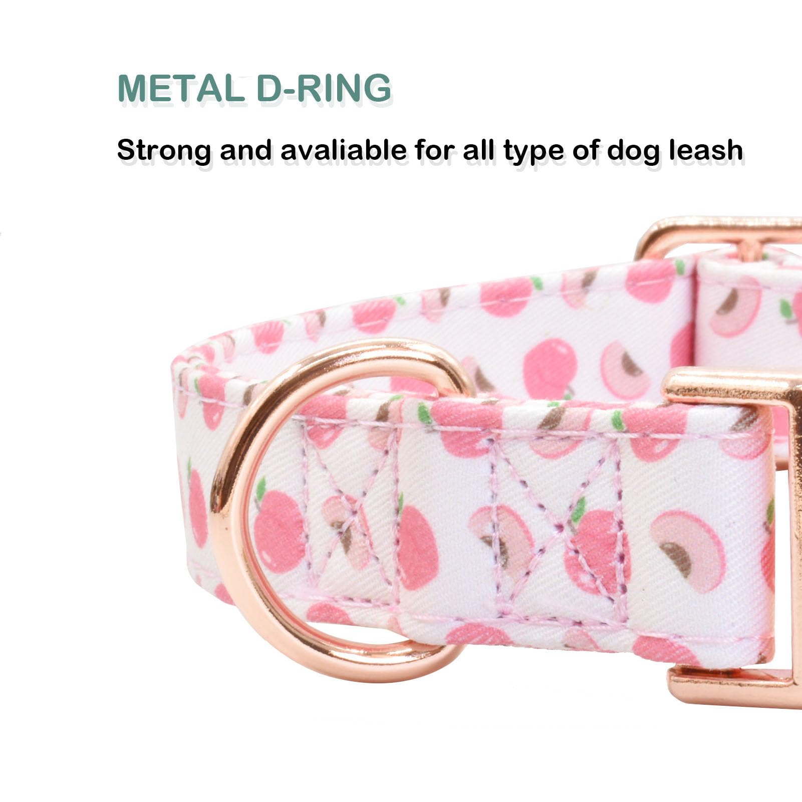 Cotton Dog Collar Metal Buckle Daisy Summer, Cute Adjustable Dog Collar Soft For Small Medium Large Boys Girls Dogs Durable (Pea