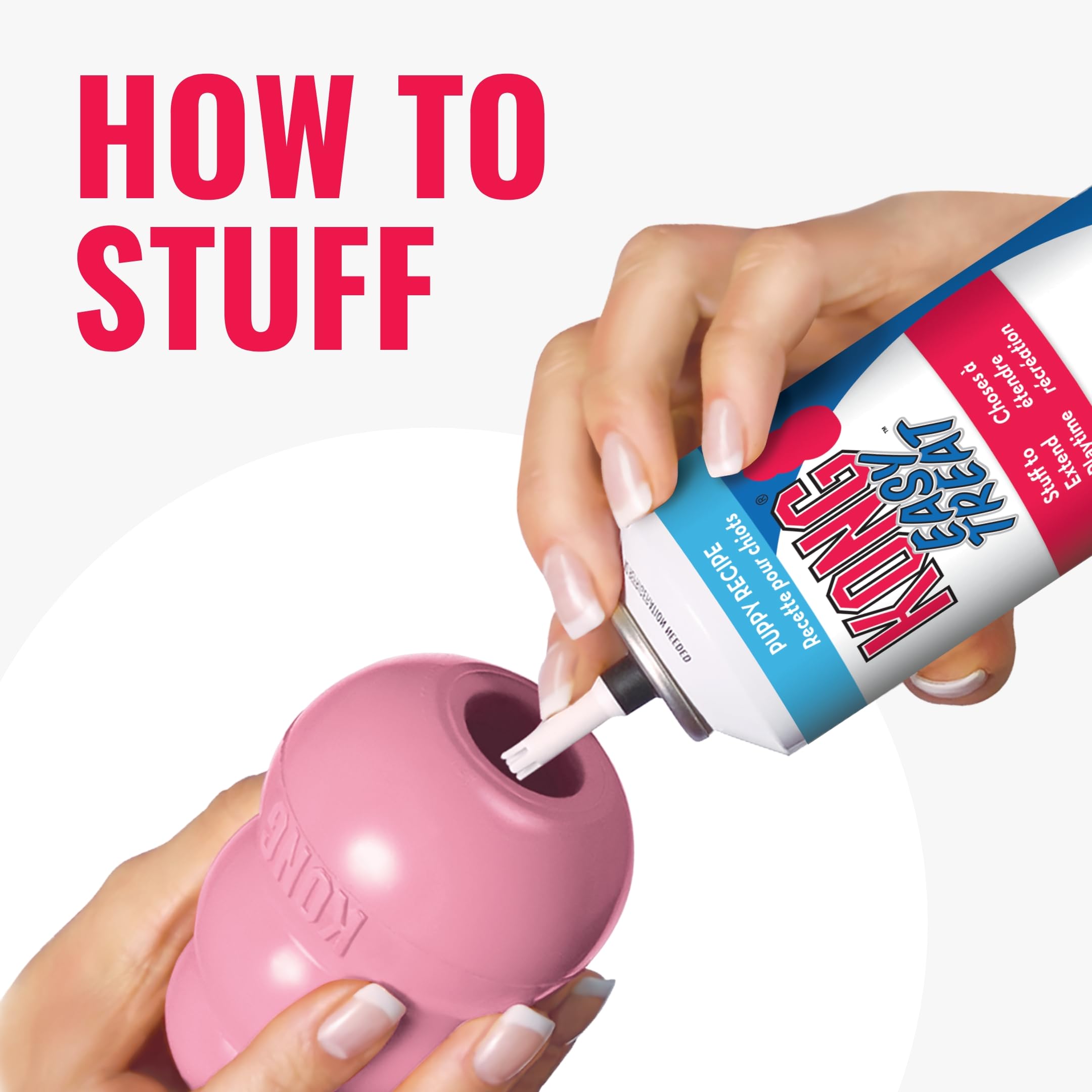 Kong Puppy - Natural Teething Rubber Chew Toy For Dogs - Stuffable Dog Toy For Extended Playtime - Chew & Fetch Toy For Puppies - For Small Puppies - Pink