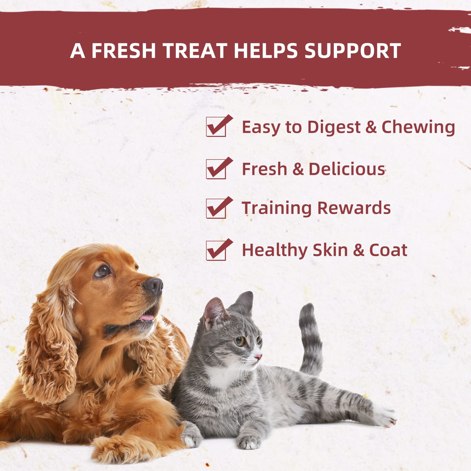 Jungle Calling Soft Chicken Treats for Dog and Cat, Natural Grain Free Chewy Food Snacks for Training Rewards for Small Dogs, Hi