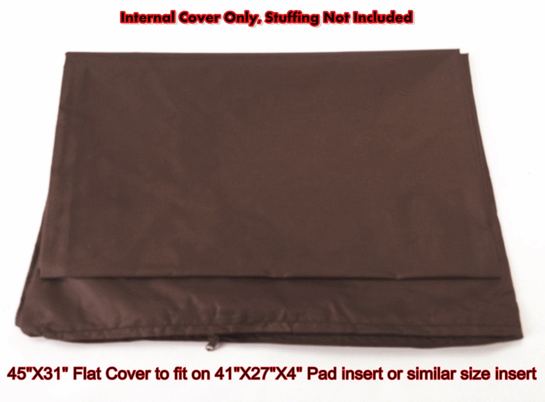 Dogbed4Less 1 Pack Internal Duvet Case Waterproof Zipper Dog Bed Cover For Large 41'X27'X4' Memory Foam Pad Pet Bed - 45'X31