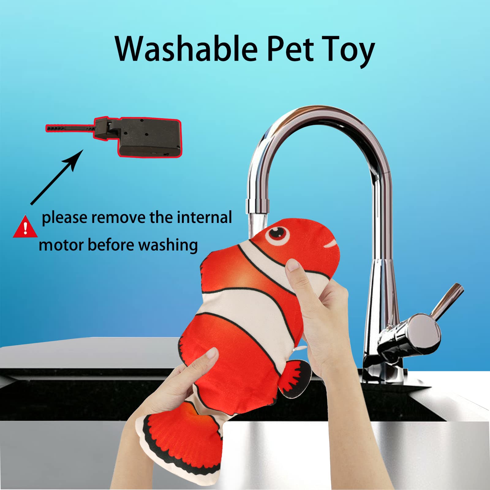 Vaiziq Plush Toy, Flopping Fish Electric Moving Dog Fish Toy, Interactive Pet Toys For Dog Exercise, Small And Medium Dogs