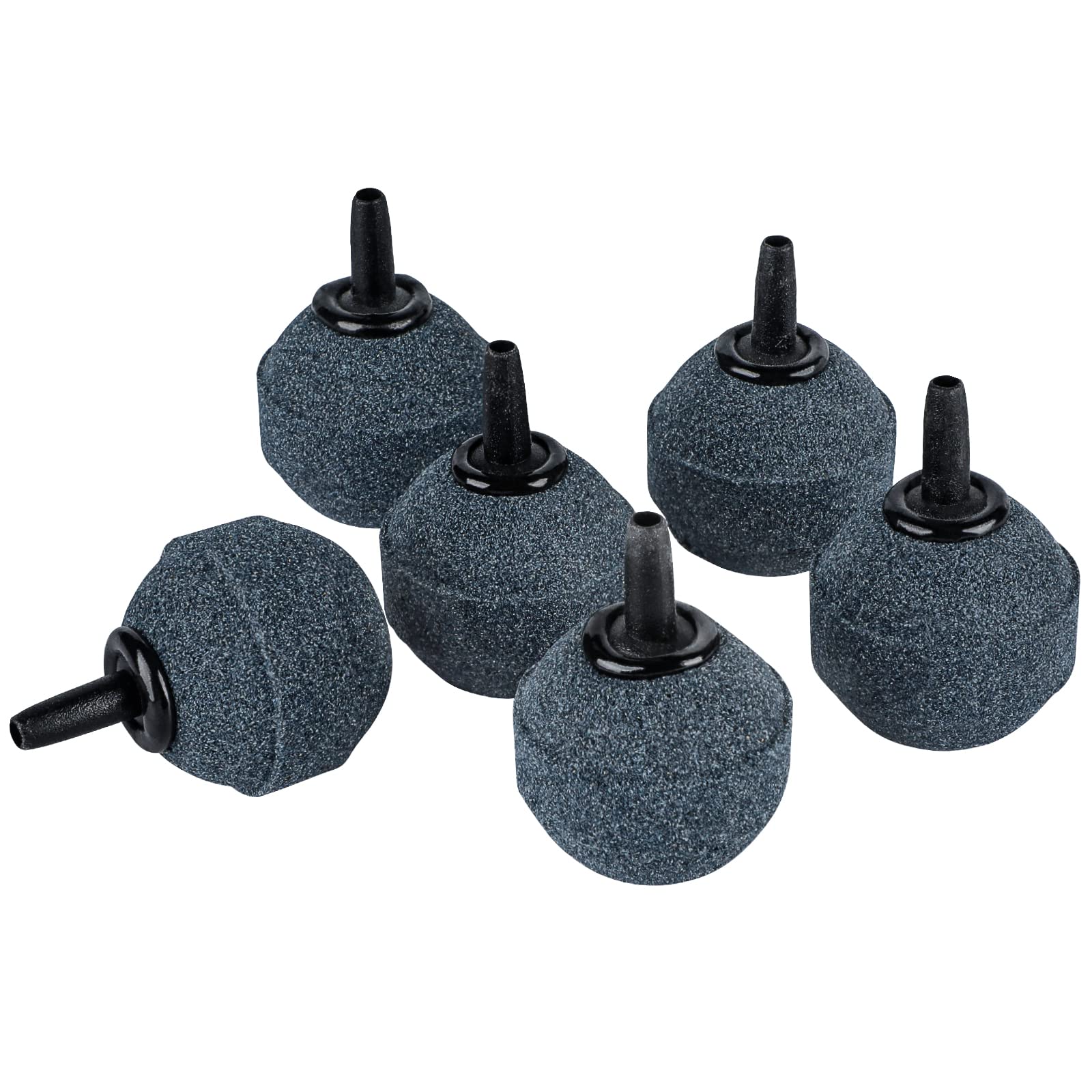 Pawfly Aquarium 1.2 Inch Air Stone Ball Bubble Diffuser Release Tool For Air Pumps Fish Tanks Small Buckets And Koi Ponds, 6 Pack