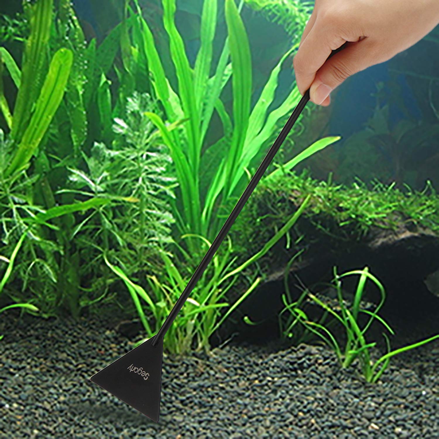 Segarty Aquarium Tools, 6 In 1 Stainless Steel Aquatic Plant Tweezers Scissor Spatula For Planted Freshwater Aquarium Landscapin