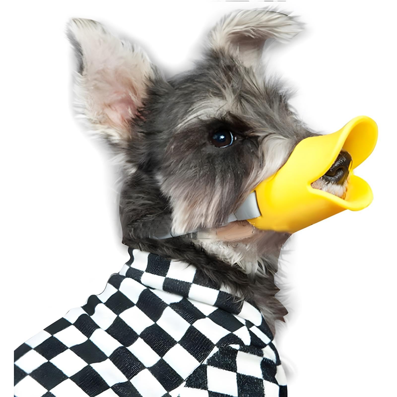 NACOCO Anti Bite Duck Mouth Shape Dog Mouth Covers Anti-Called Muzzle Masks Pet Mouth Set Bite-Proof Silicone Material (Yellow,