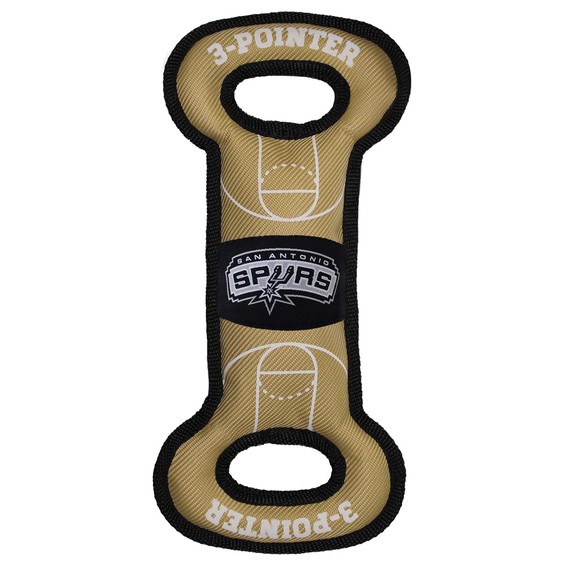 Pets First Nba San Antonio Spurs Field Toy. - Tough Nylon Pet Toy With Double Trim Stitching & Inner Squeaker, One Size, Spu-303