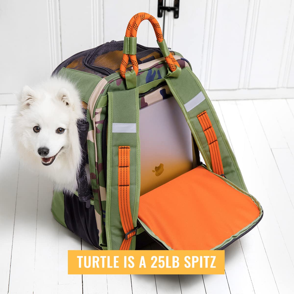 Roverlund Airline-Compliant Pet Backpack | Includes Laptop Storage | For Pets Up To 25Lbs