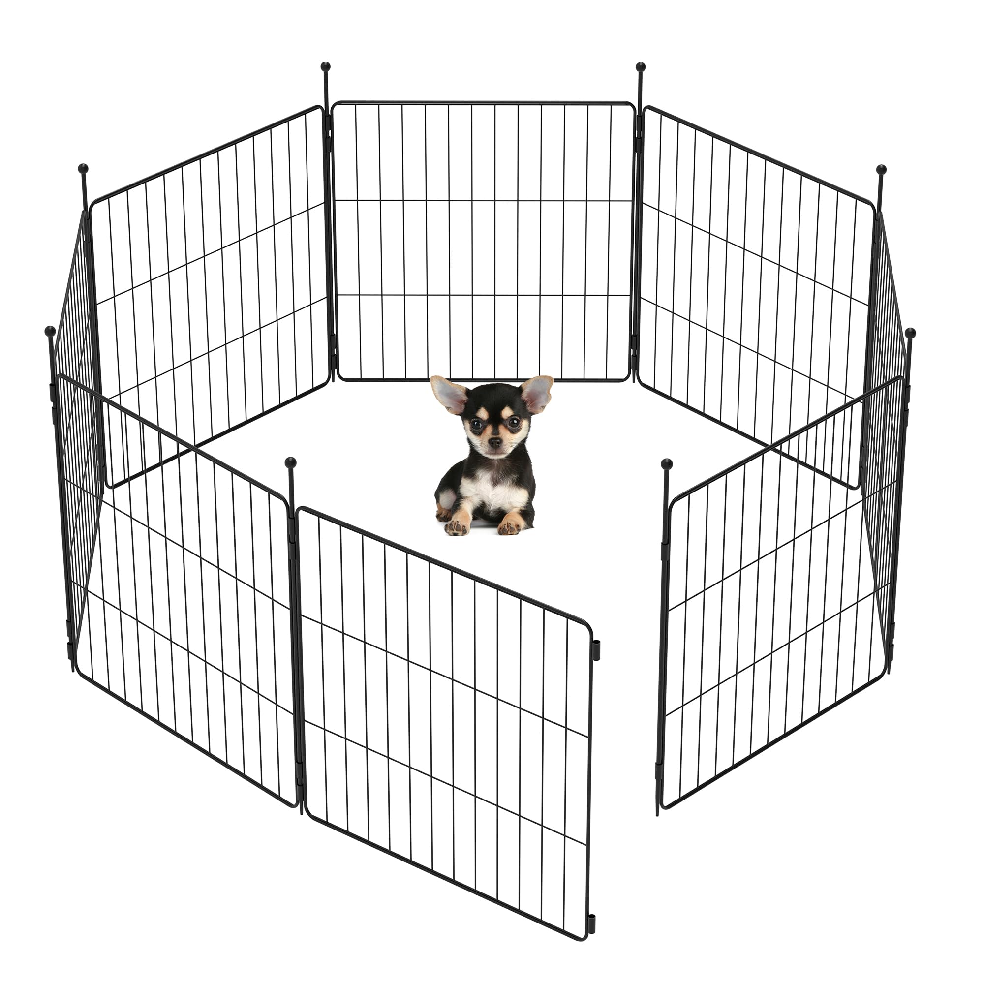 Fxw Minipaws Dog Playpen For Yard & Rv Camping, Expandable 24-Inch 8 Panels For Puppies And Small Dogs, Portable For Indoor And 