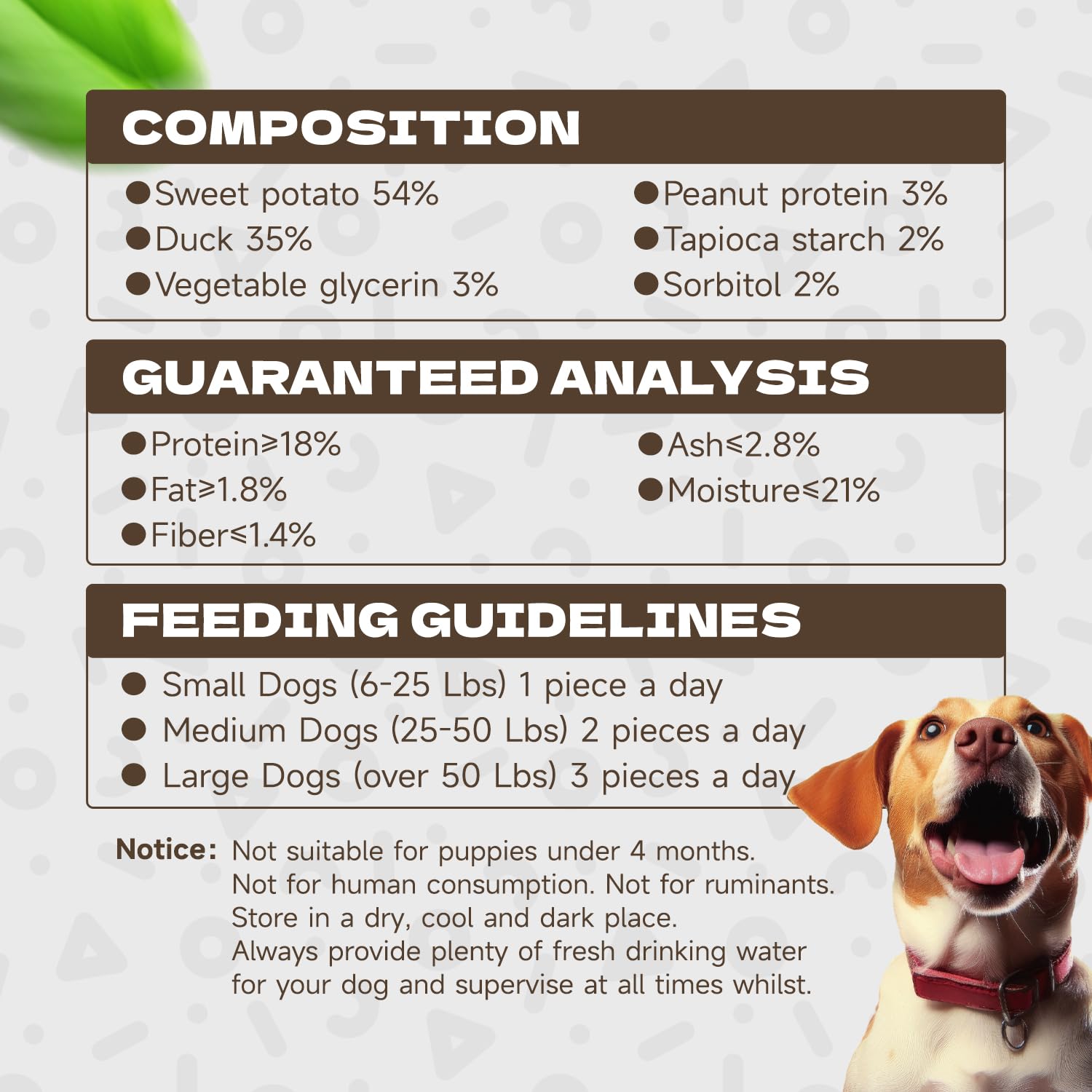 KUADELRO Sweet Potato Dog Treats, Duck Wrapped Double Sweet Potato Dog Jerky Low Fat Training Treats Healthy Chews for Small Med