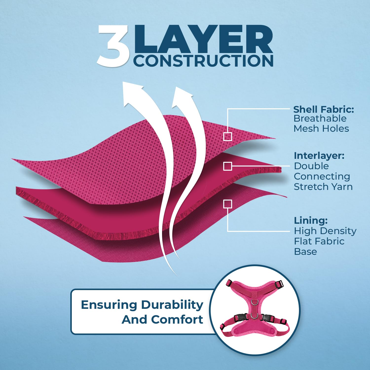 Voyager Step-in Pet Harness - All Weather Mesh, Adjustable Step in Harness for Cats and Dogs by Best Pet Supplies - Fuchsia, XS