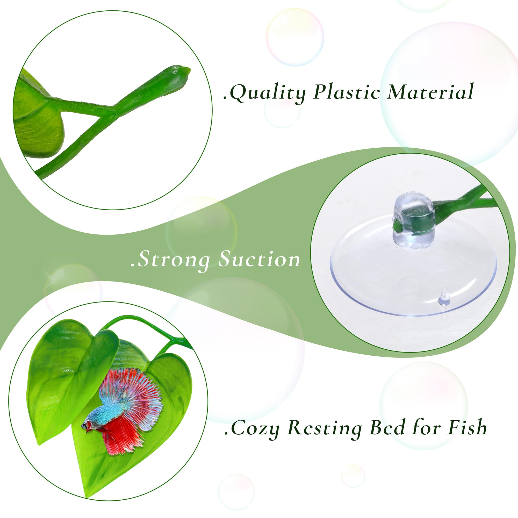 URATOT 4 Pack Betta Fish Leaf Pad Simulating The Natural Habitat for Betta Spawning Grounds Breeding Resting Bed