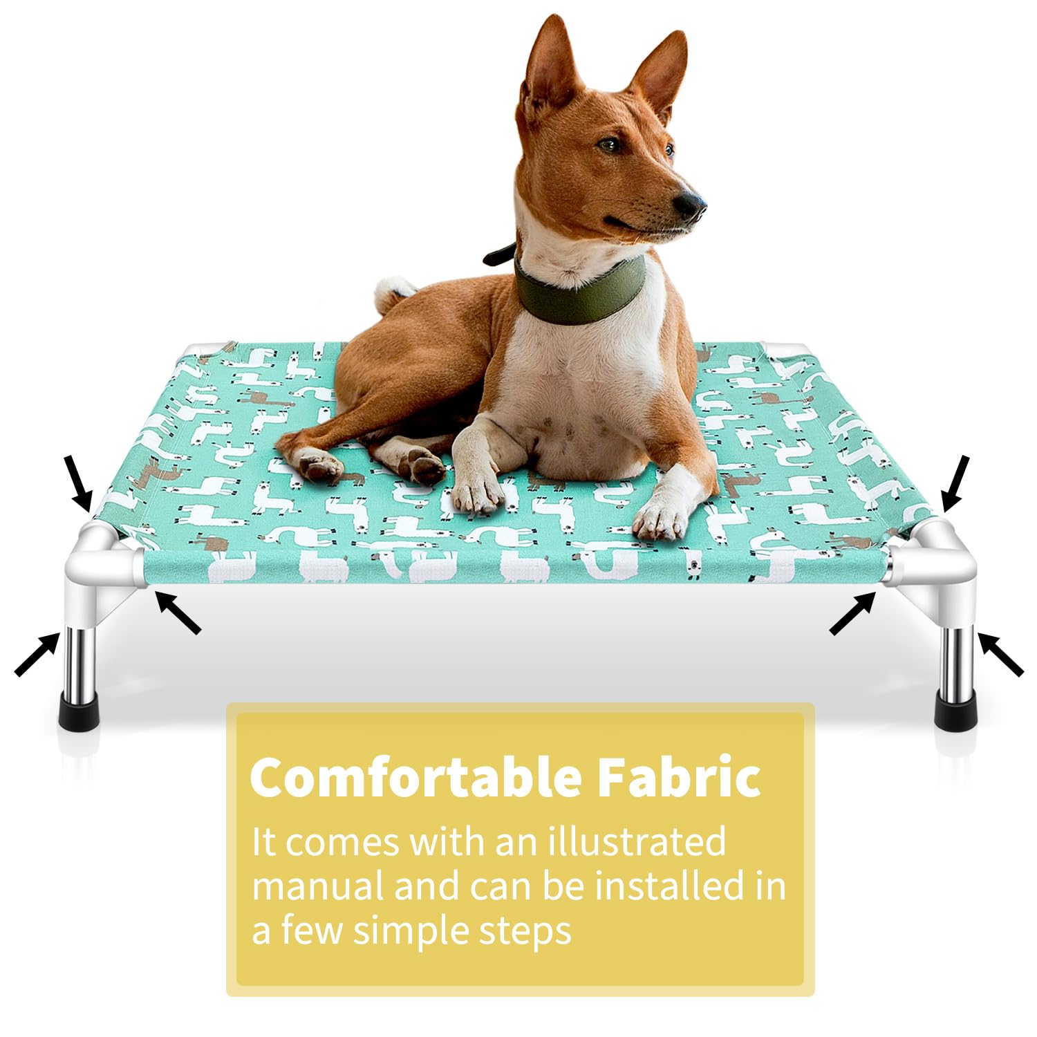 Elevated Dog Bed Pet Cot - Pet Bed For Medium Dogs | Elevated Pet Bed For Indoor And Outdoor Use For Medium Pets