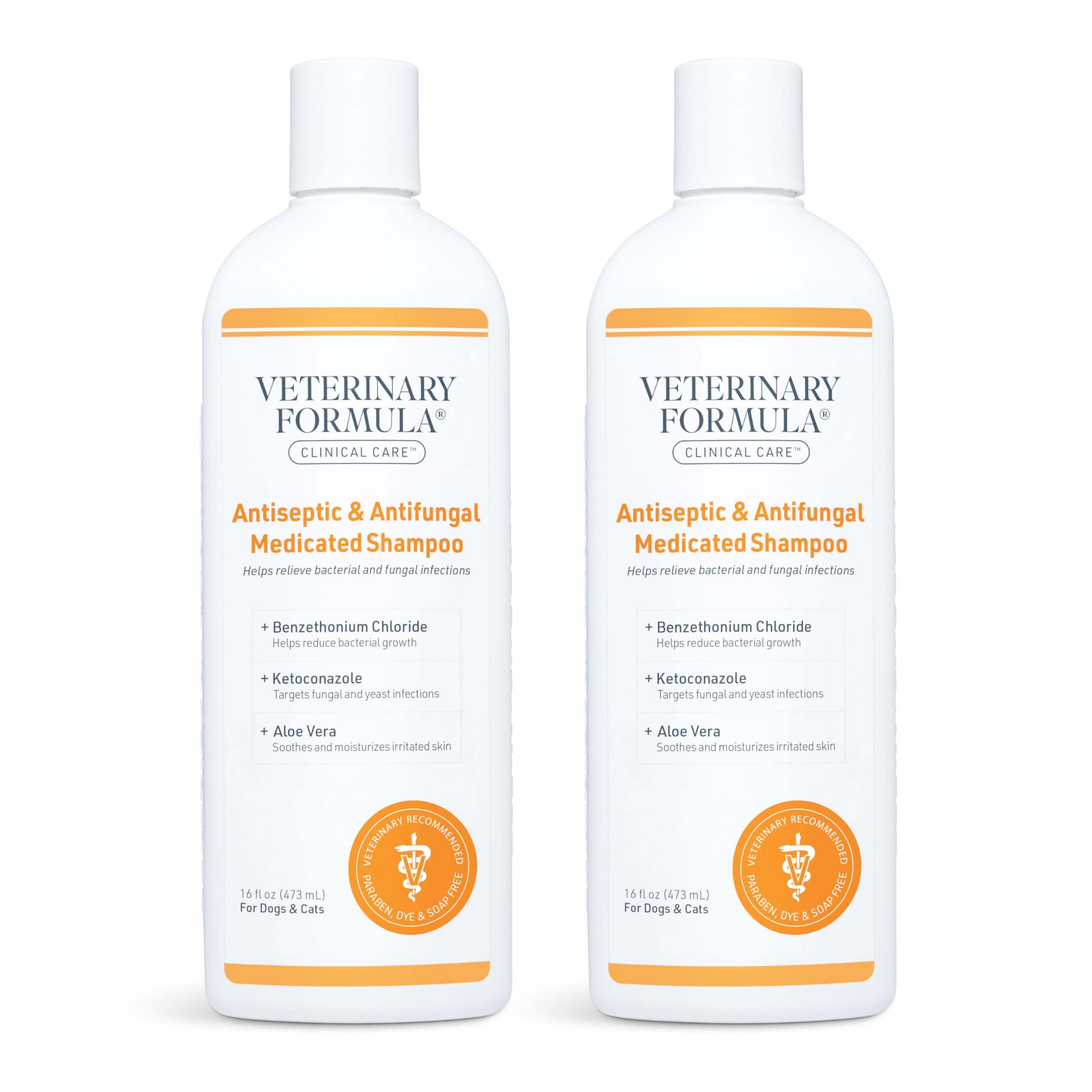 Veterinary Formula Clinical Care Antiseptic And Antifungal Medicated Shampoo For Dogs & Cats, 16 Fl Oz - Helps Alleviate Scaly, 