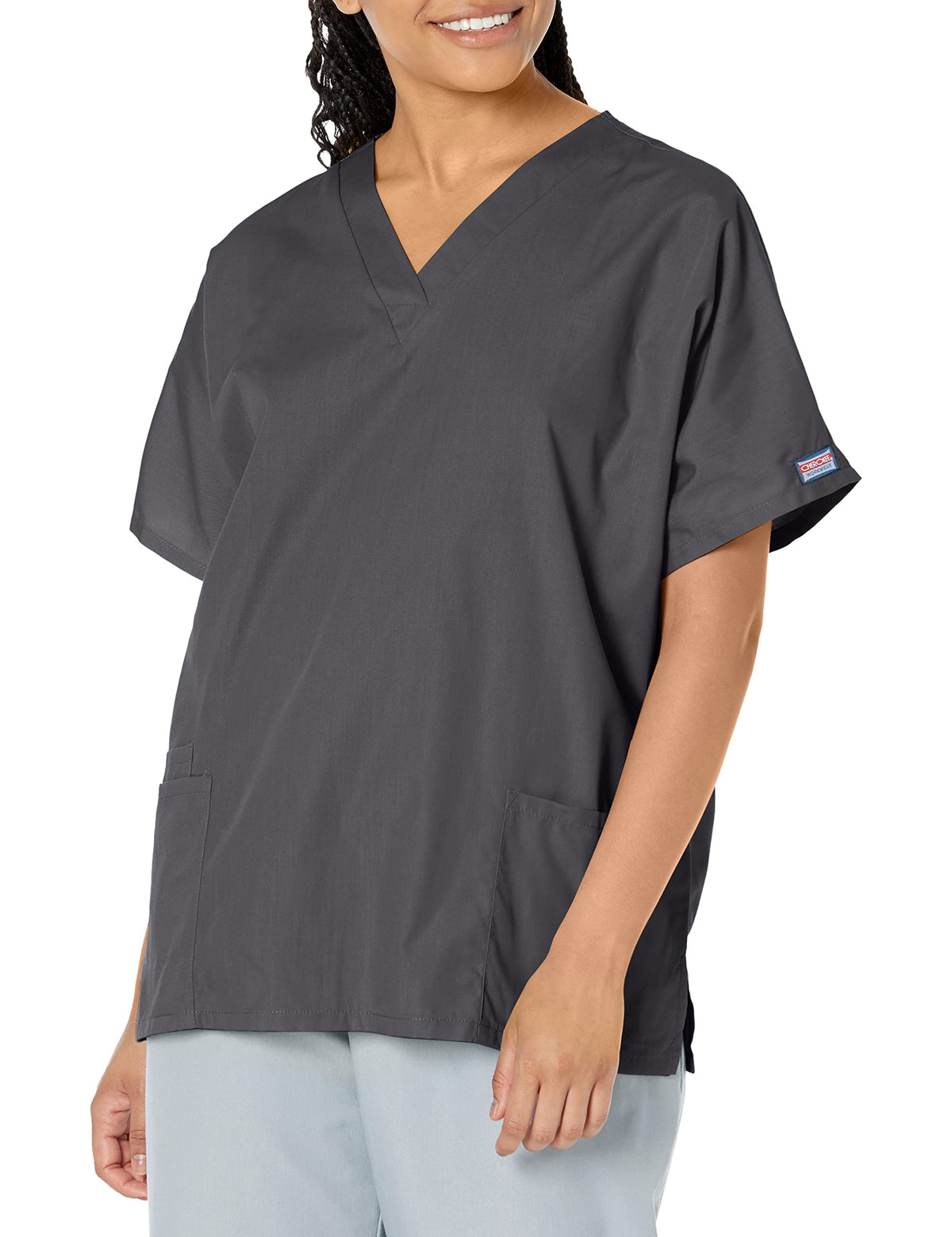 Scrubs For Women Workwear Originals V-Neck Top 4700, S, Pewter