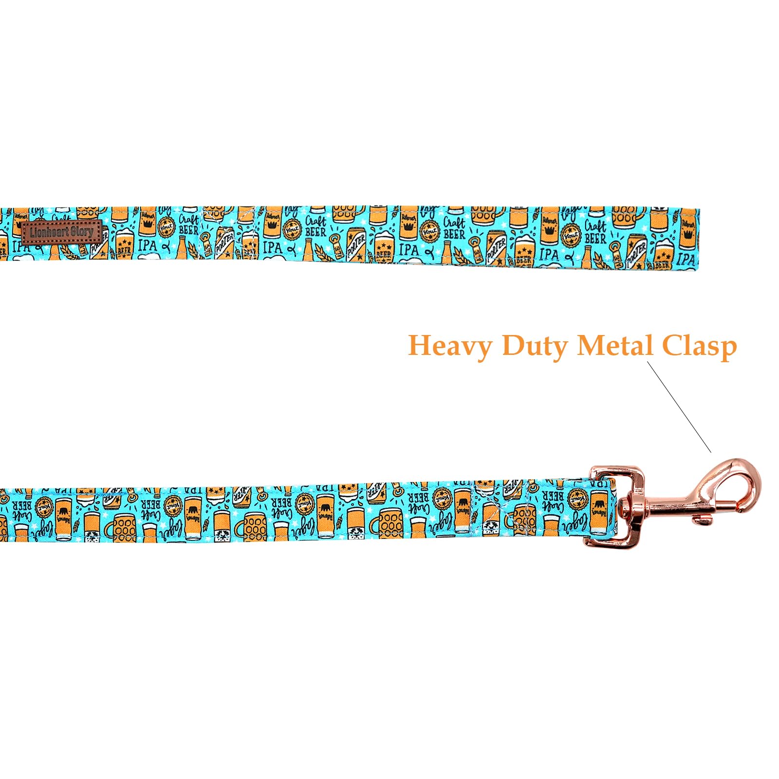 Lionheart Glory Strong Dog Leash Durable Blue Dog Leashes With Comfortable Soft Handle For Small Medium And Large Dogs