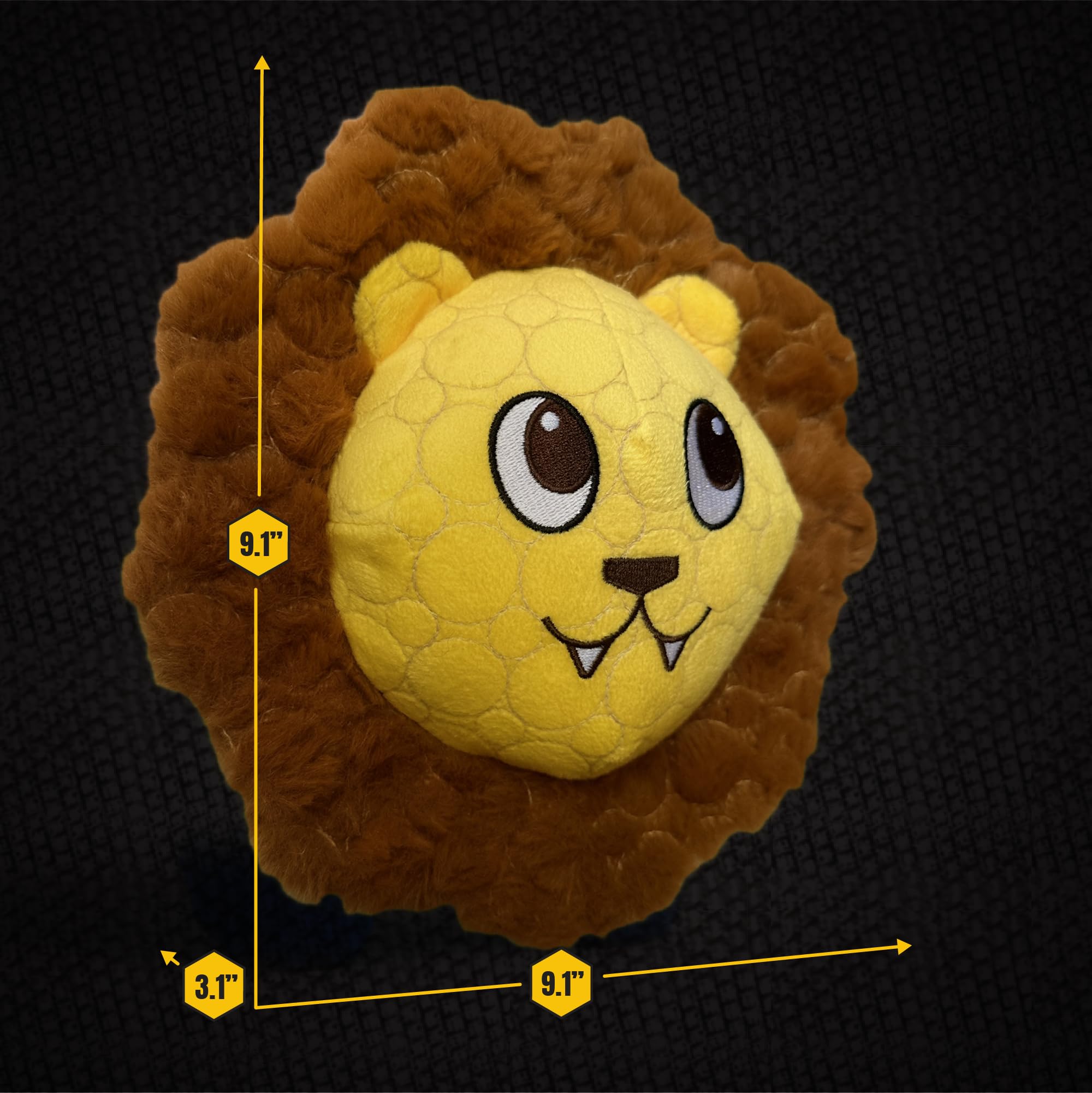 Bite Force -Durable & Strong Dog Toy Mighty Leo with Squeaker, Kevlar-Reinforced for Aggressive Chewers for Small Medium Large D