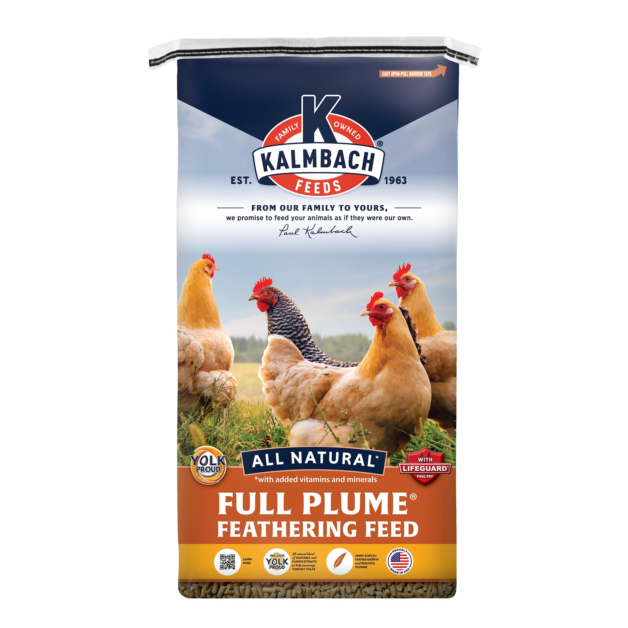 K Kalmbach Feeds Since 1963 Full Plume Feathering Feed 50 lb, 1 piece