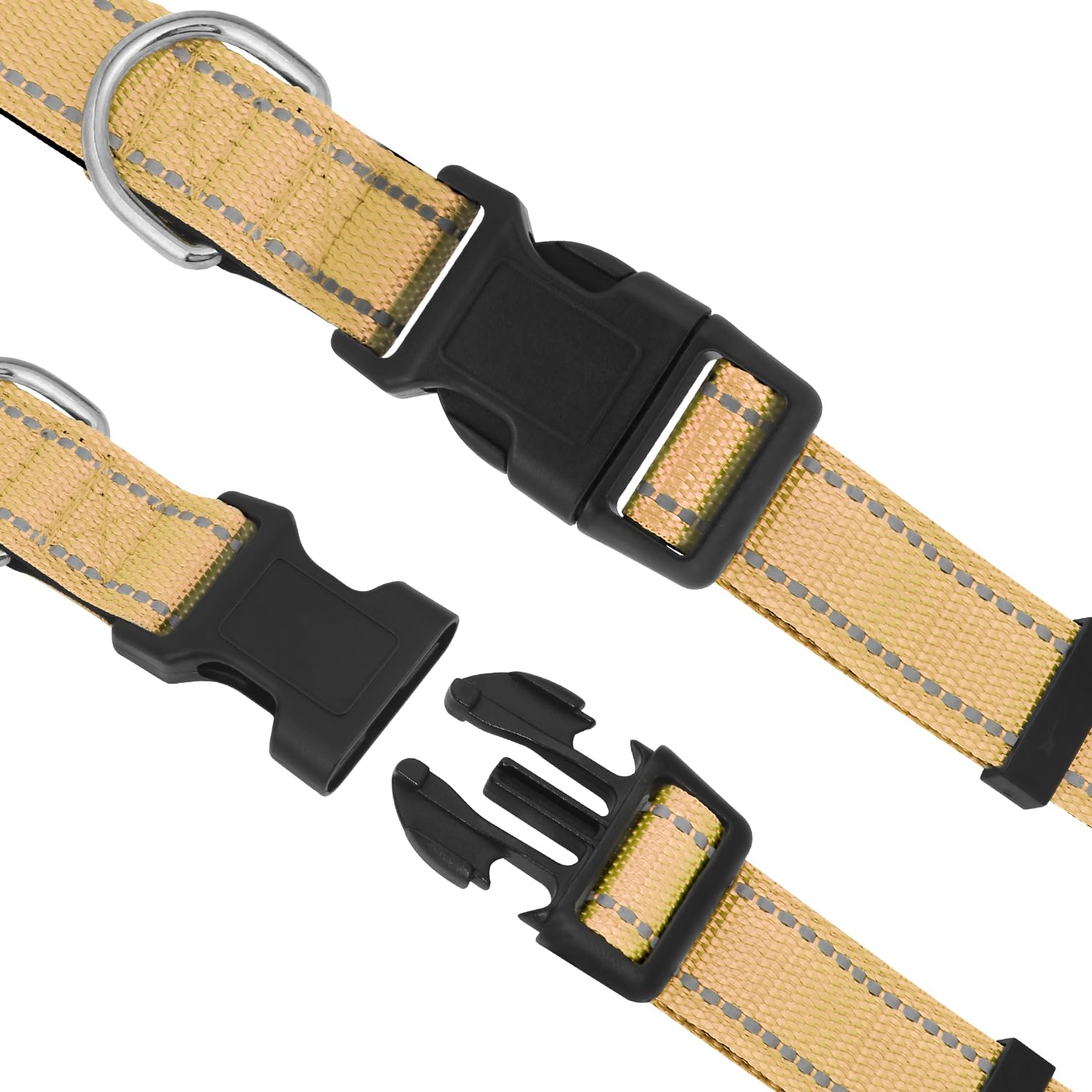 Dog Collars Adjustable for Puppy,Heavy Duty Waterproof Dog Collar with Quick Release Buckle,Girl Boy Female Male Reflective Nylo