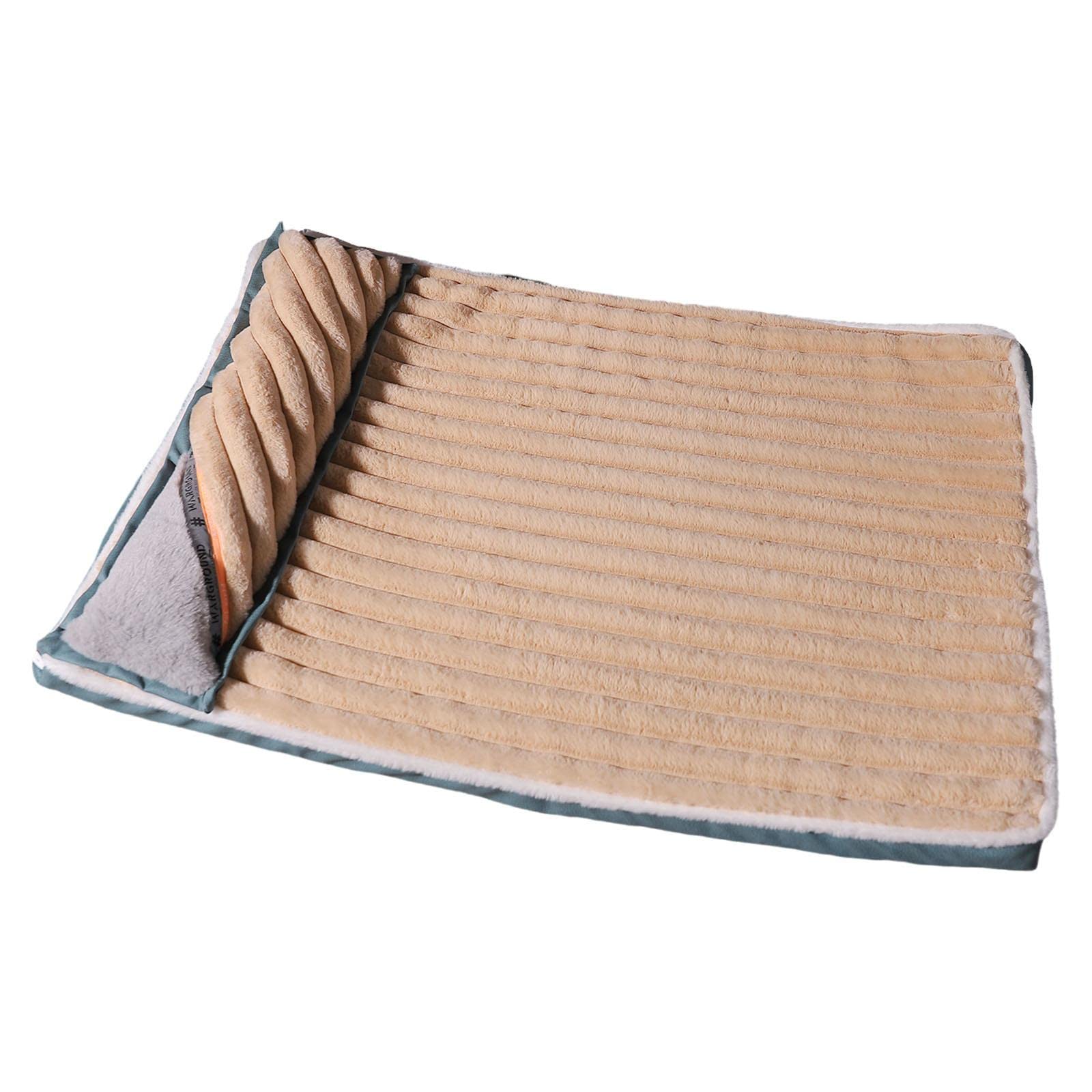 Pet Bed Mat Dog Cat Sleep Pad Cushion Mattress Coffee 97x66x4.5cm